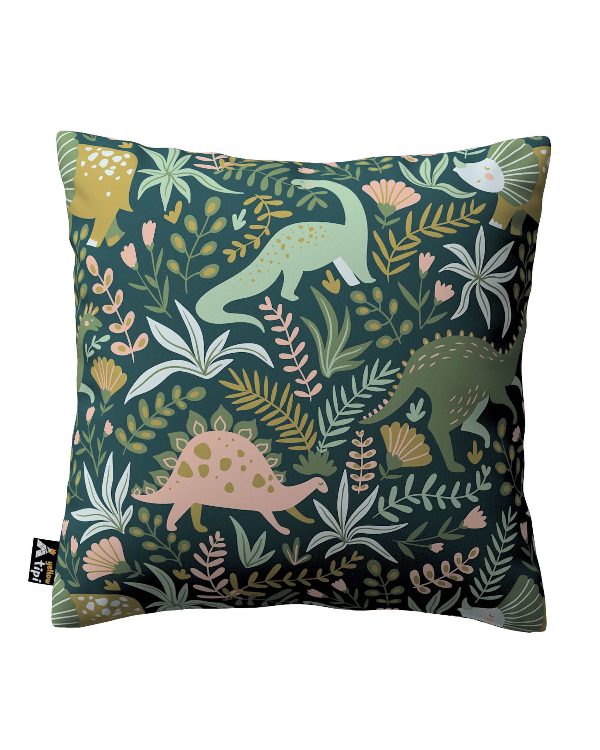 Housse de coussin Milly couleur vert tissu à motifs