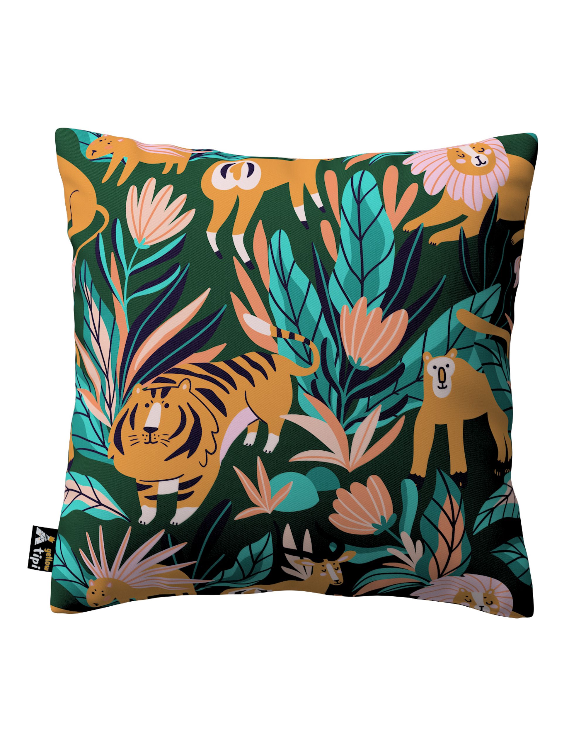 Housse de coussin Milly couleur orange tissu à motifs