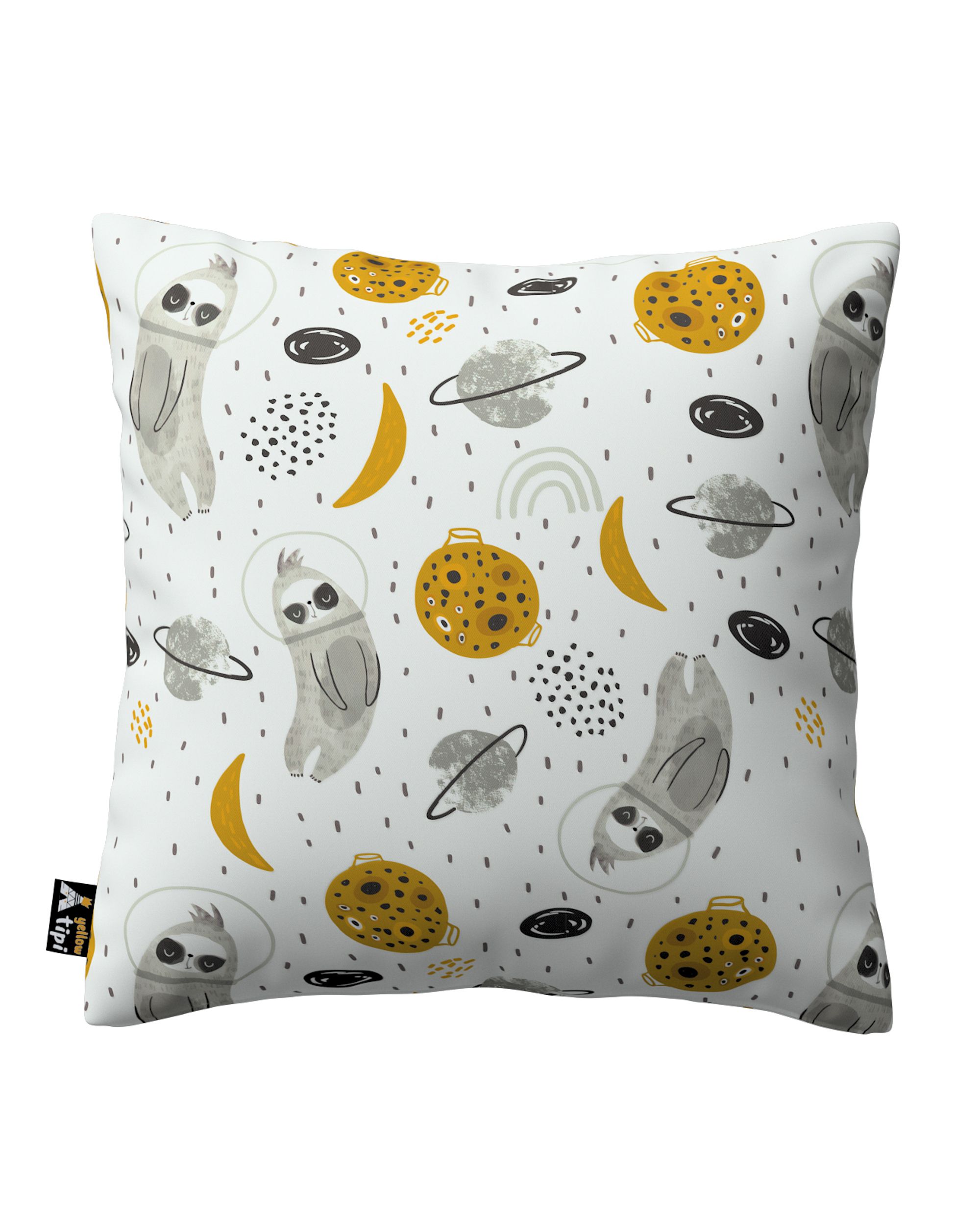 Housse de coussin Milly couleur blanc tissu à motifs
