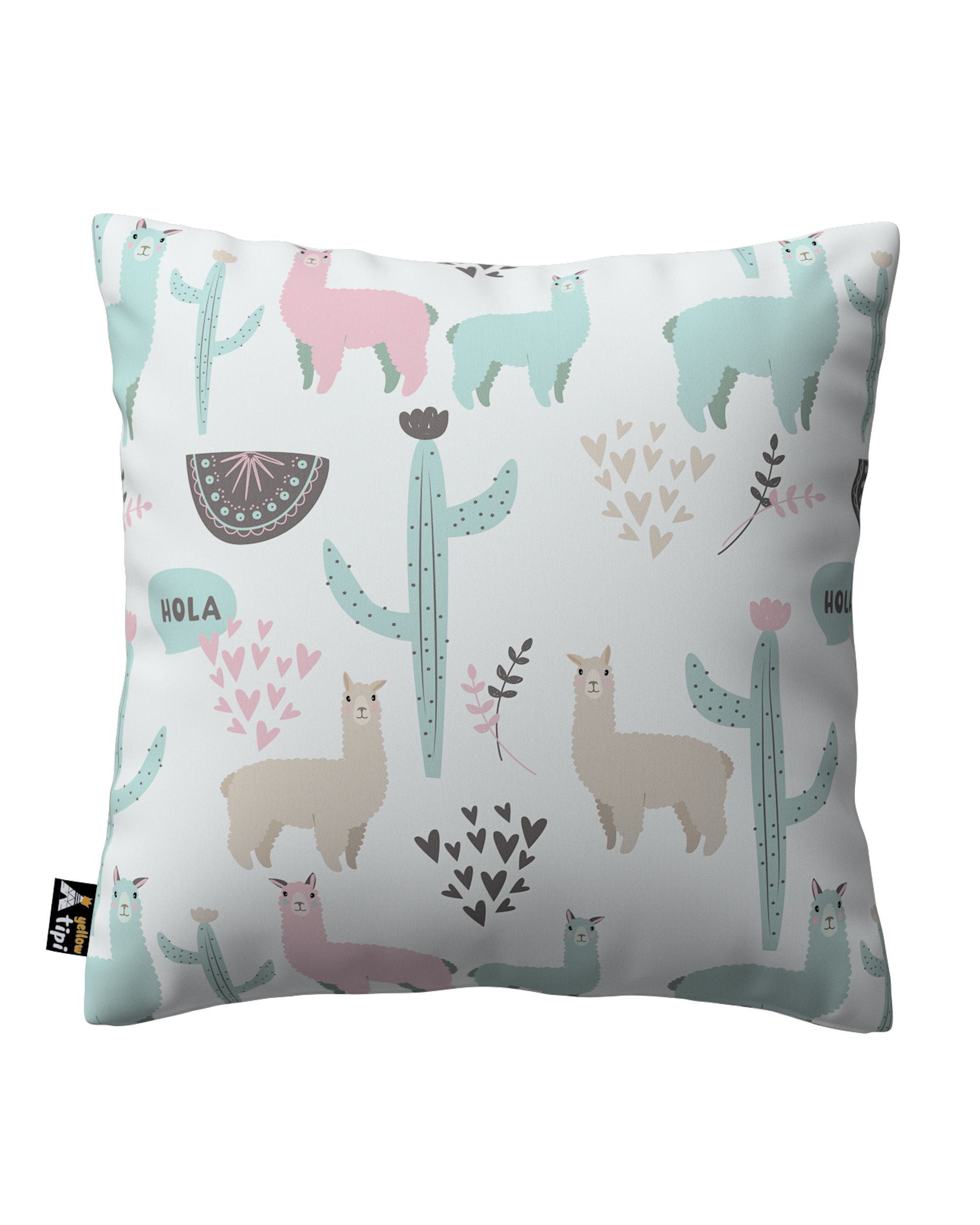 Housse de coussin Milly couleur vert tissu à motifs