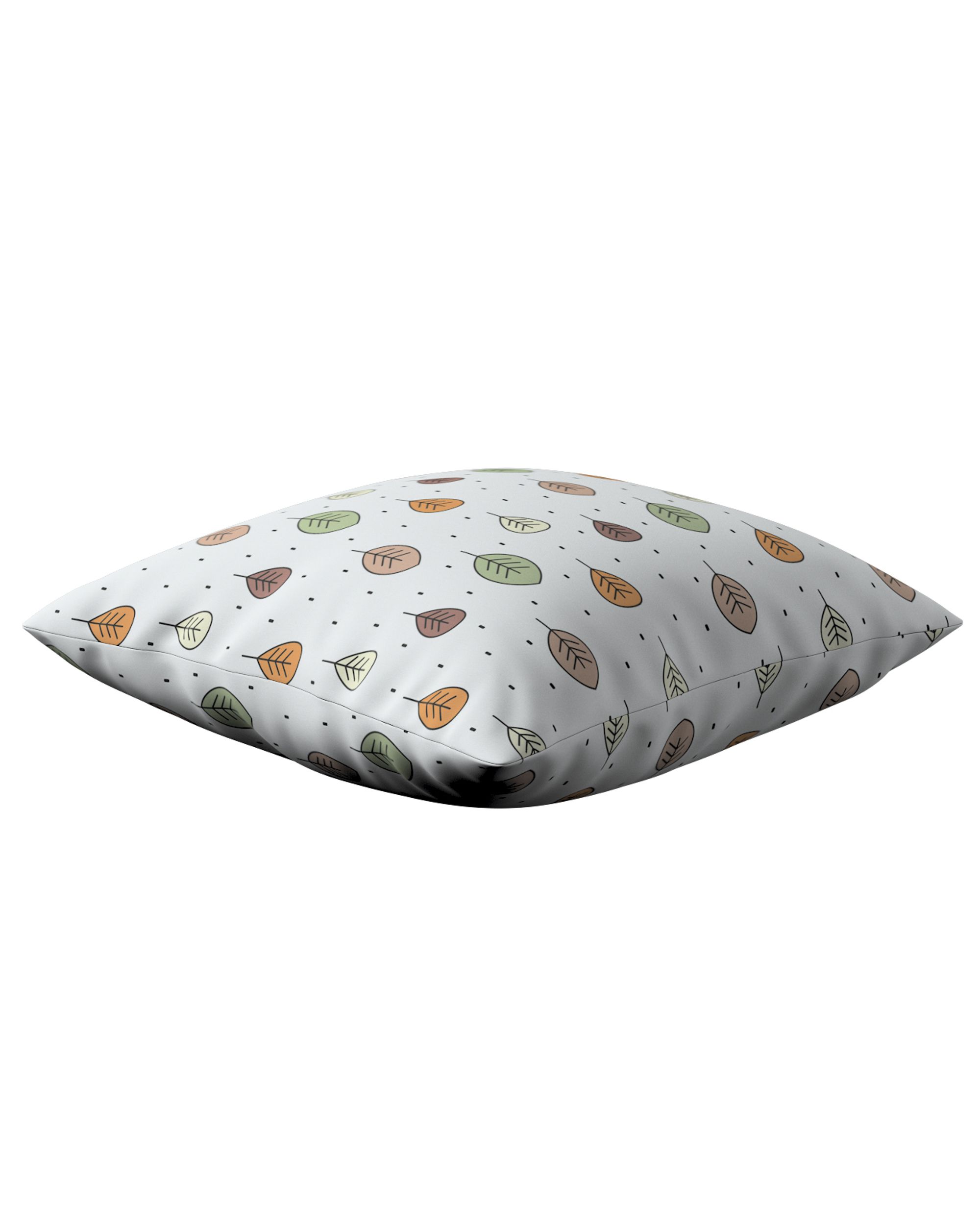 Housse de coussin Milly couleur marron tissu à motifs (hover)