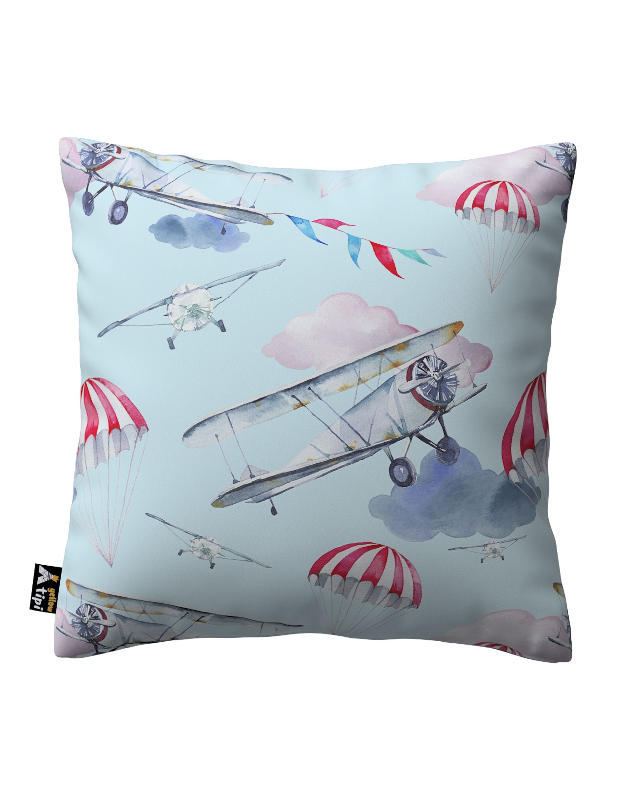 Housse de coussin Milly couleur bleu tissu à motifs