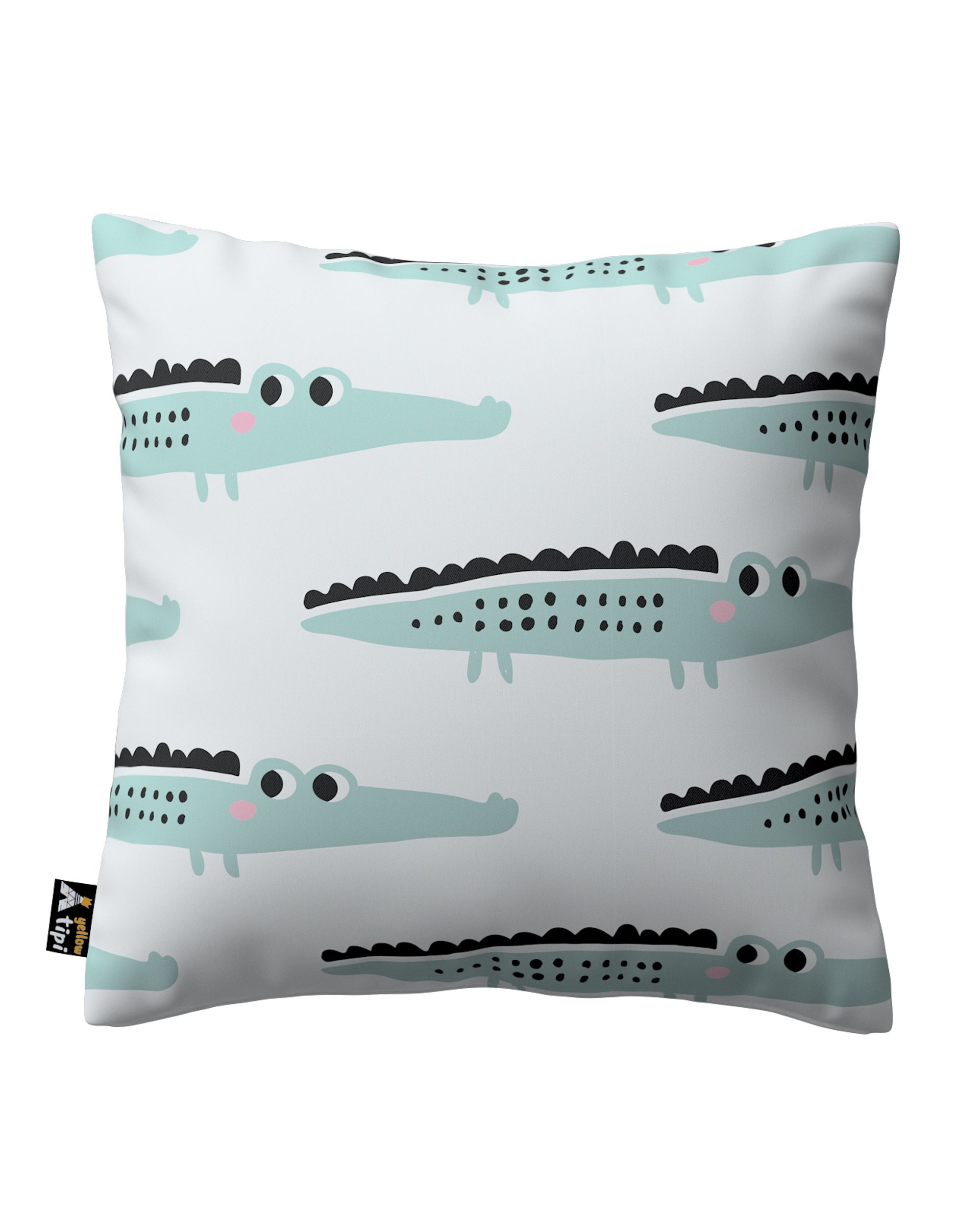 Housse de coussin Milly couleur vert tissu à motifs
