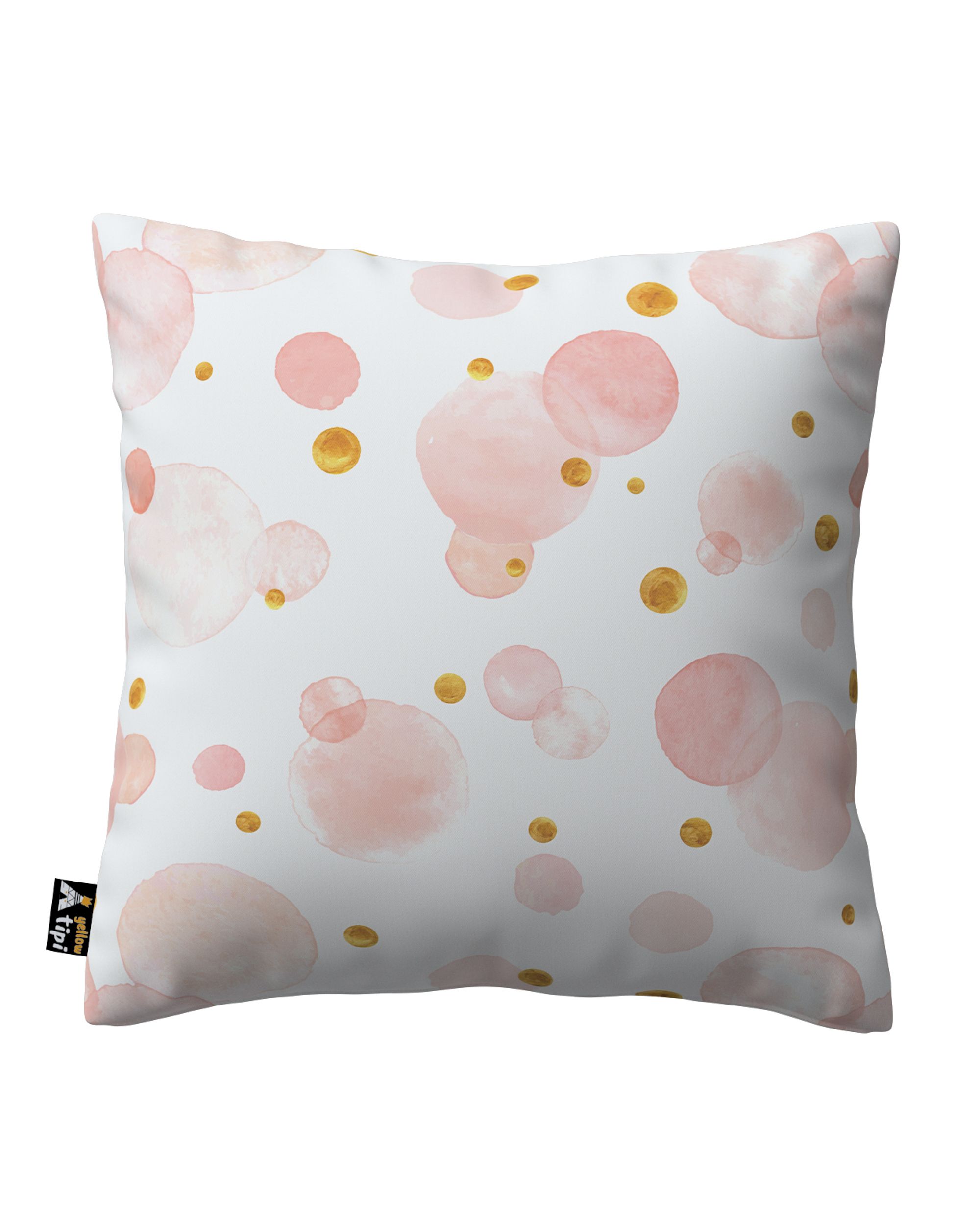 Housse de coussin Milly couleur rose tissu à motifs