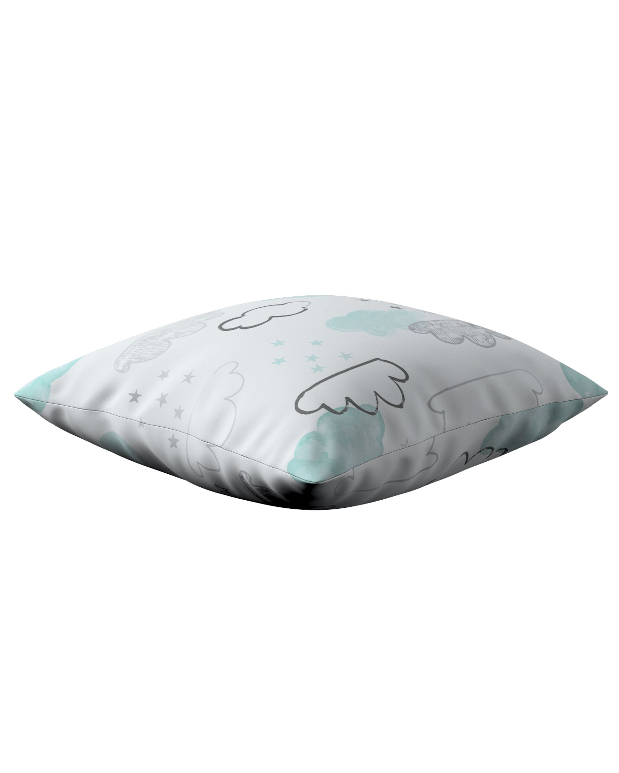 Housse de coussin Milly couleur blanc tissu à motifs (hover)