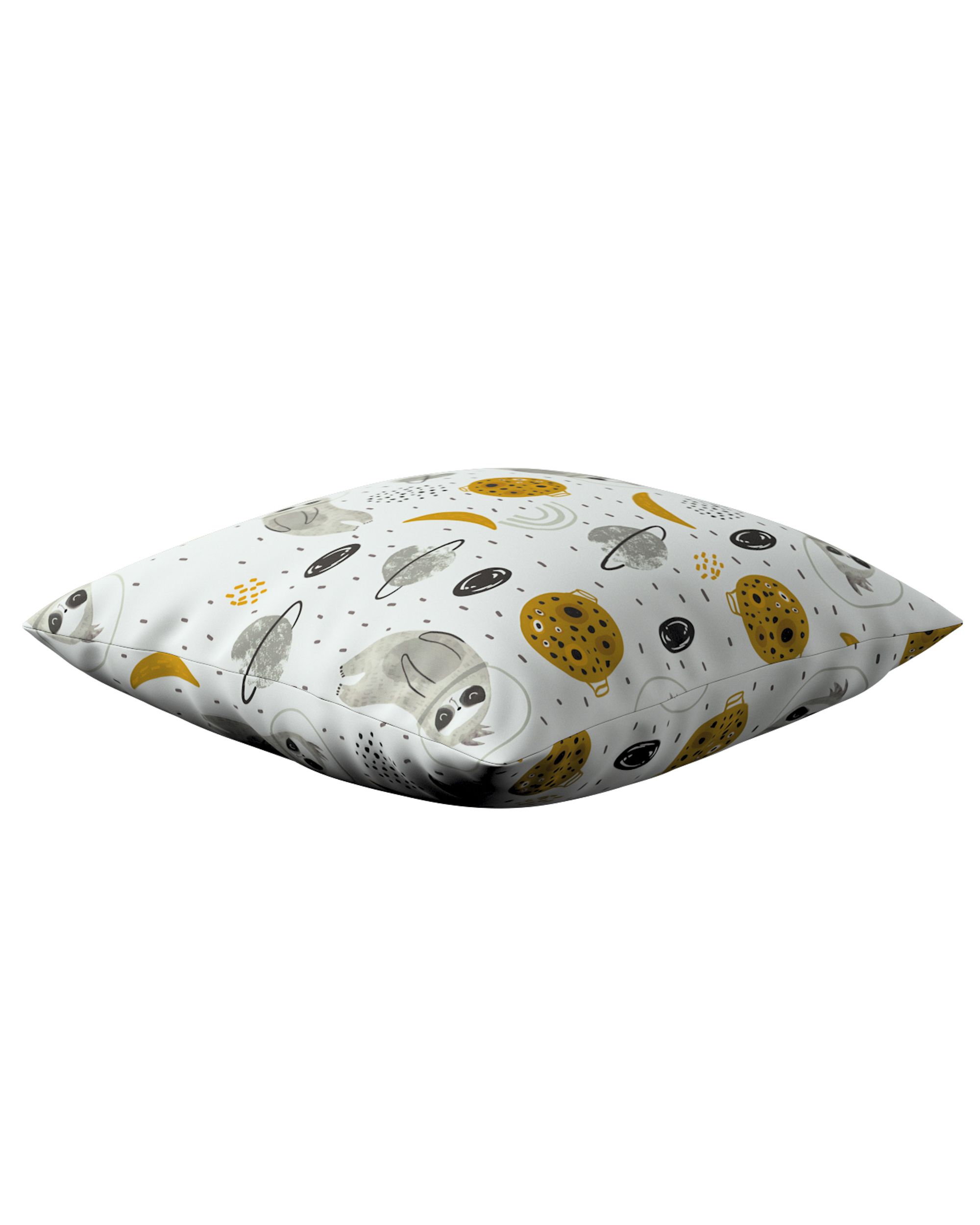 Housse de coussin Milly couleur blanc tissu à motifs (hover)