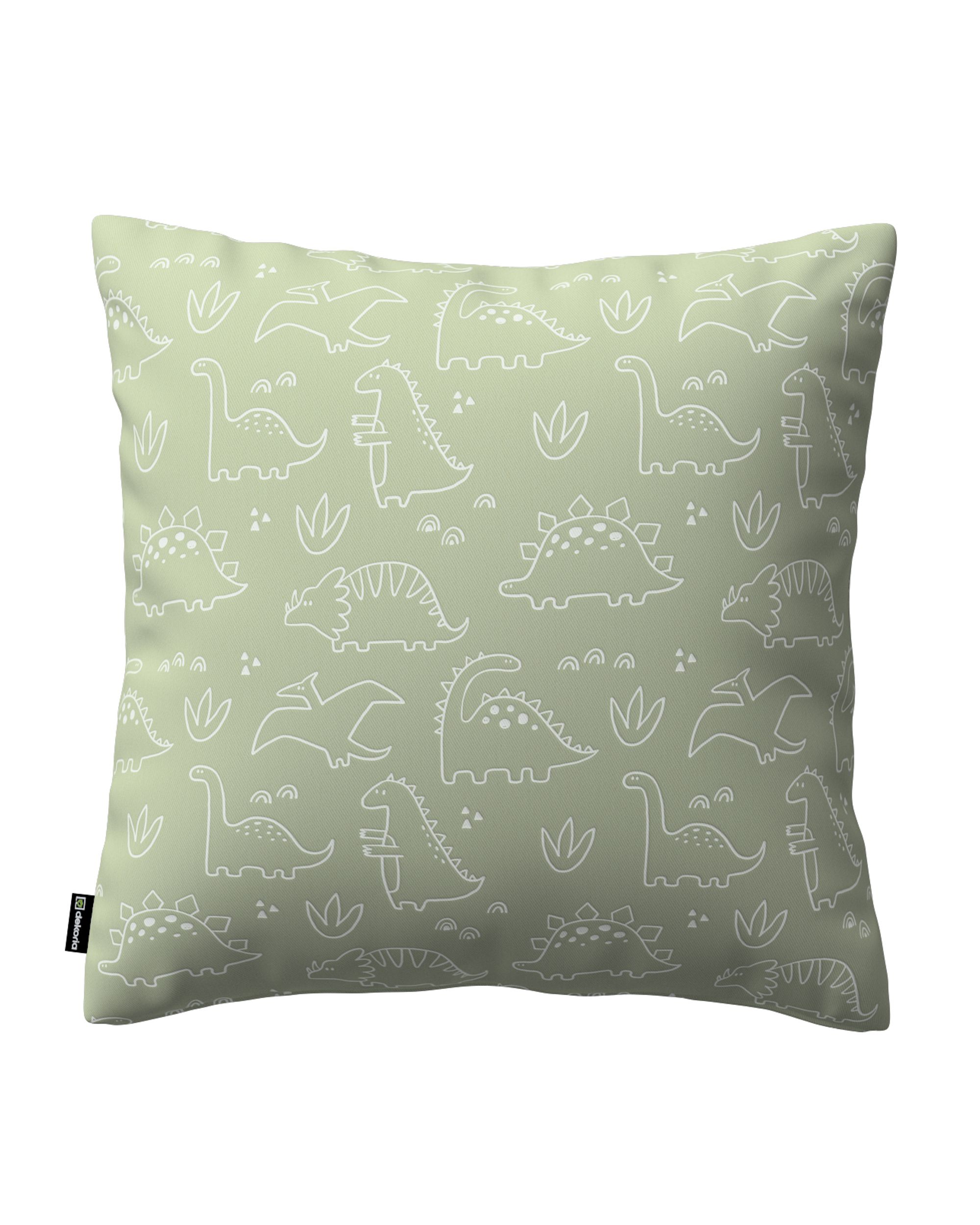 Housse de coussin Milly couleur vert tissu à motifs
