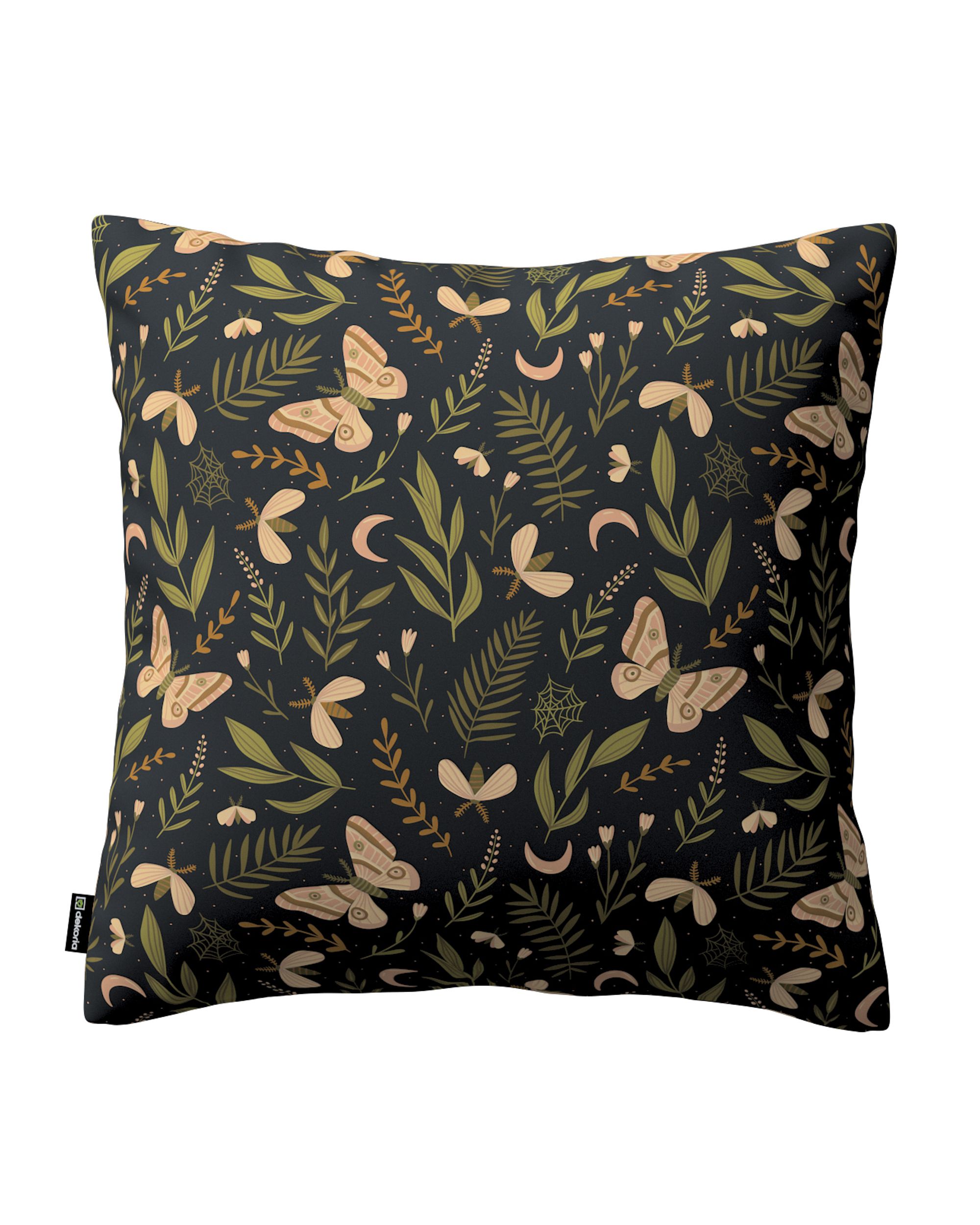 Housse de coussin Milly couleur noir tissu à motifs