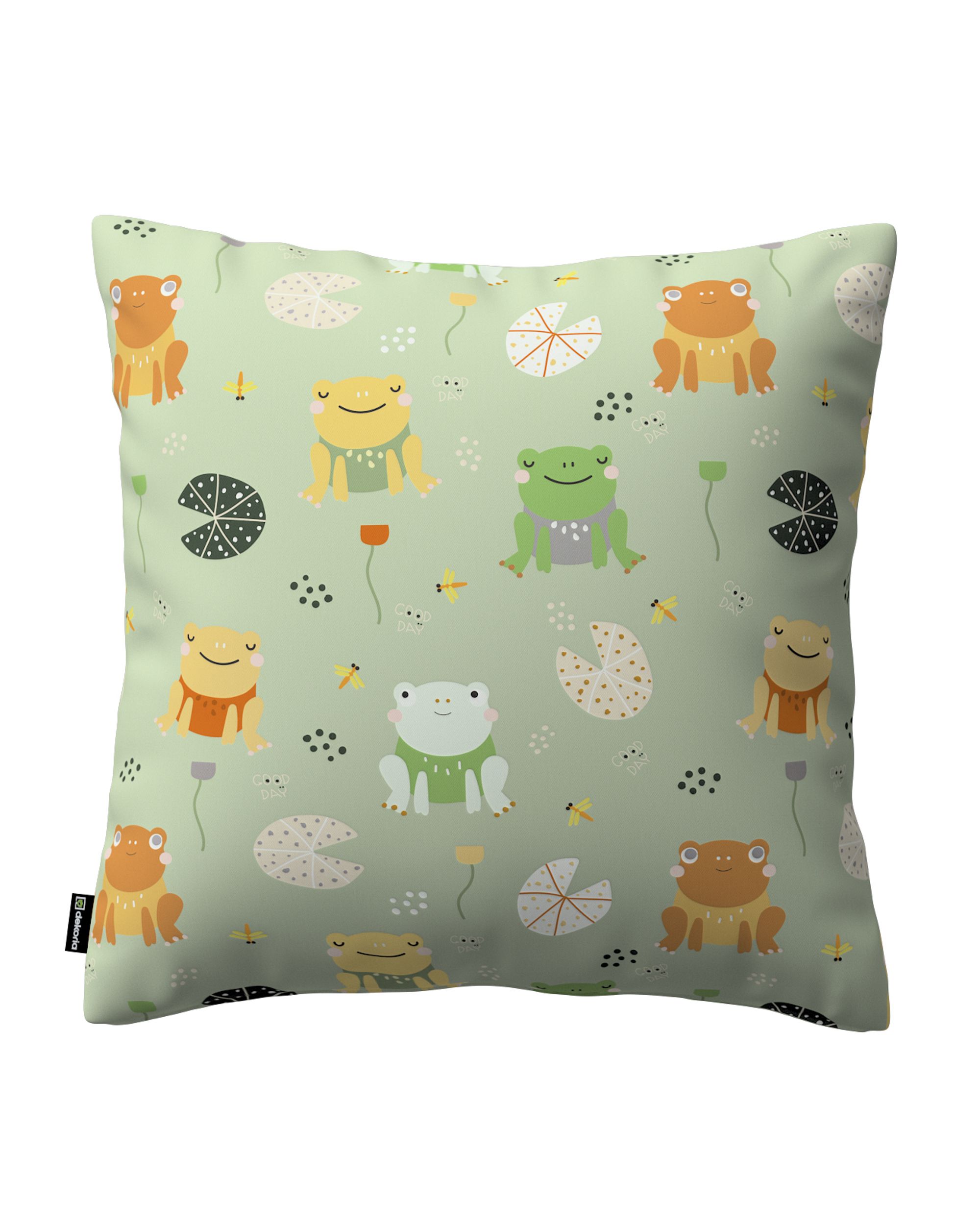 Housse de coussin Milly couleur vert tissu à motifs