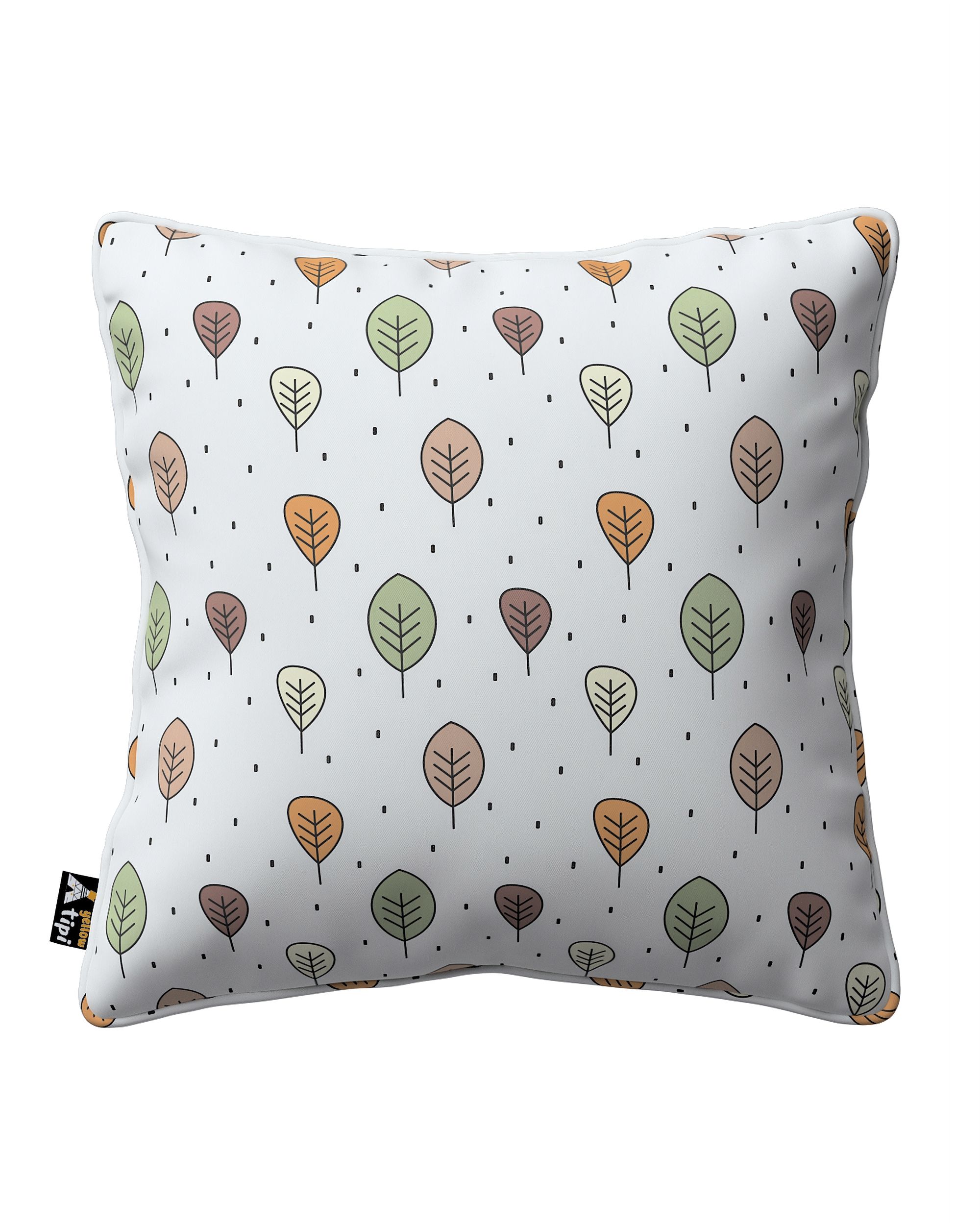 Housse de coussin Lola couleur marron tissu à motifs
