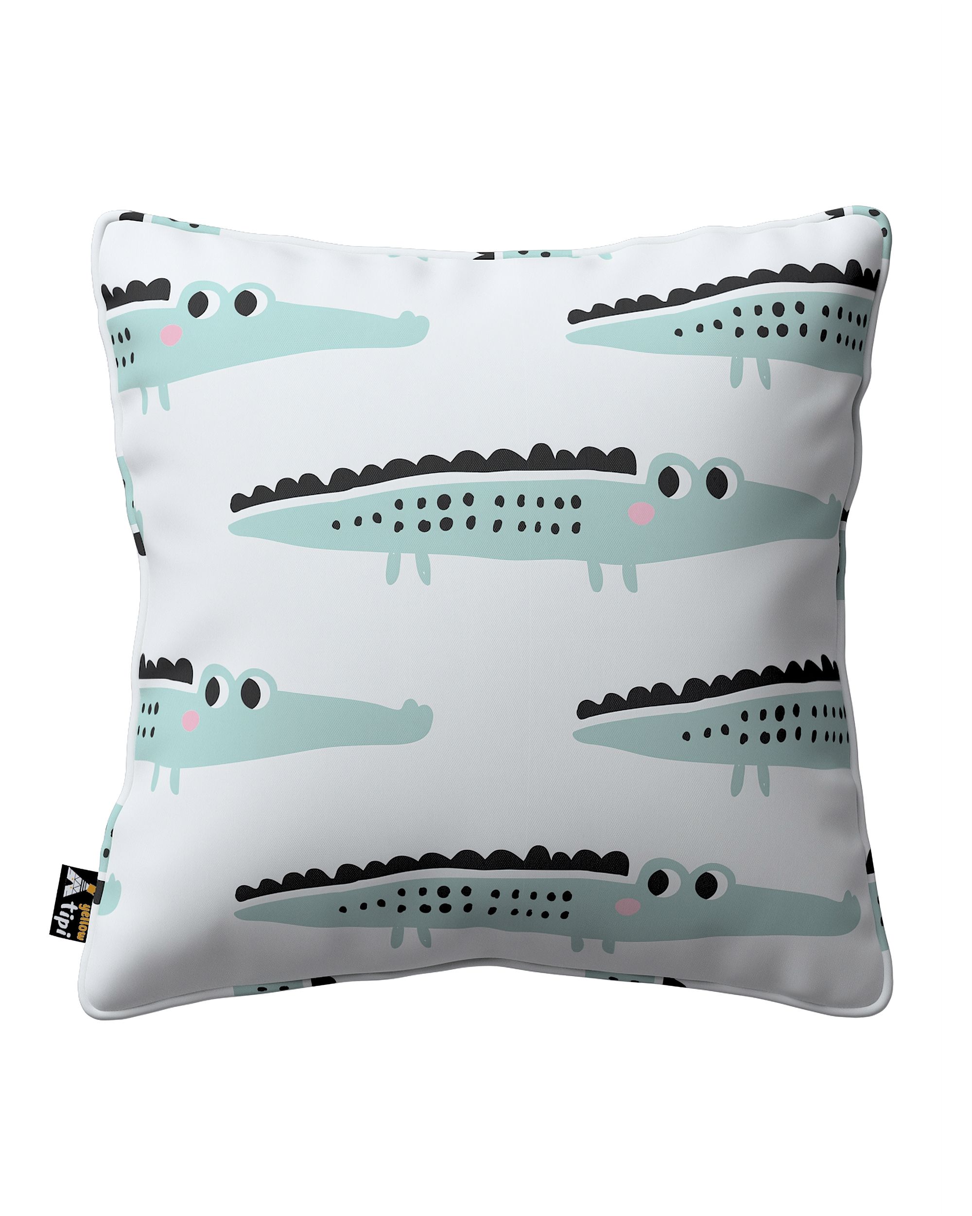 Housse de coussin Lola couleur vert tissu à motifs