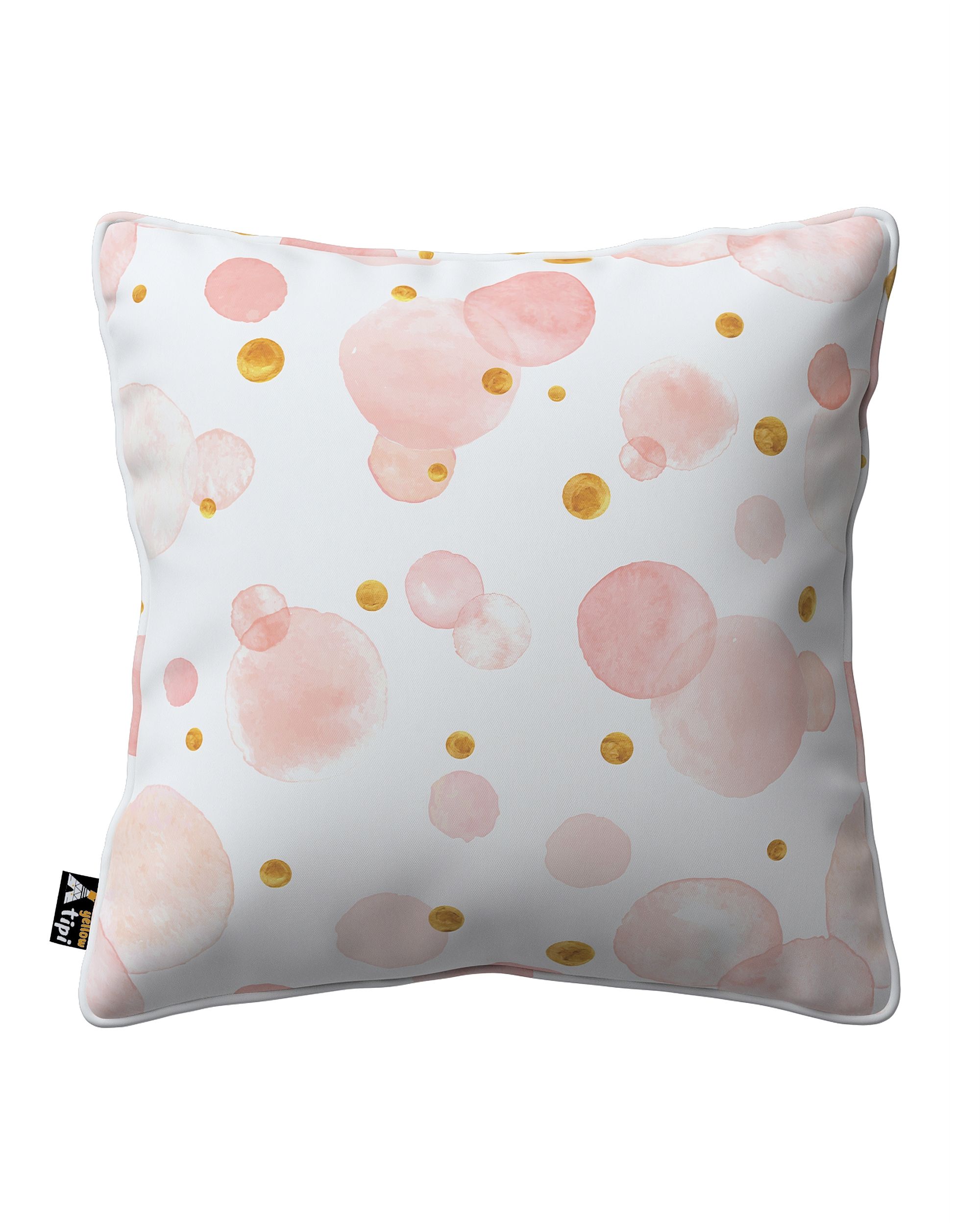 Housse de coussin Lola couleur rose tissu à motifs