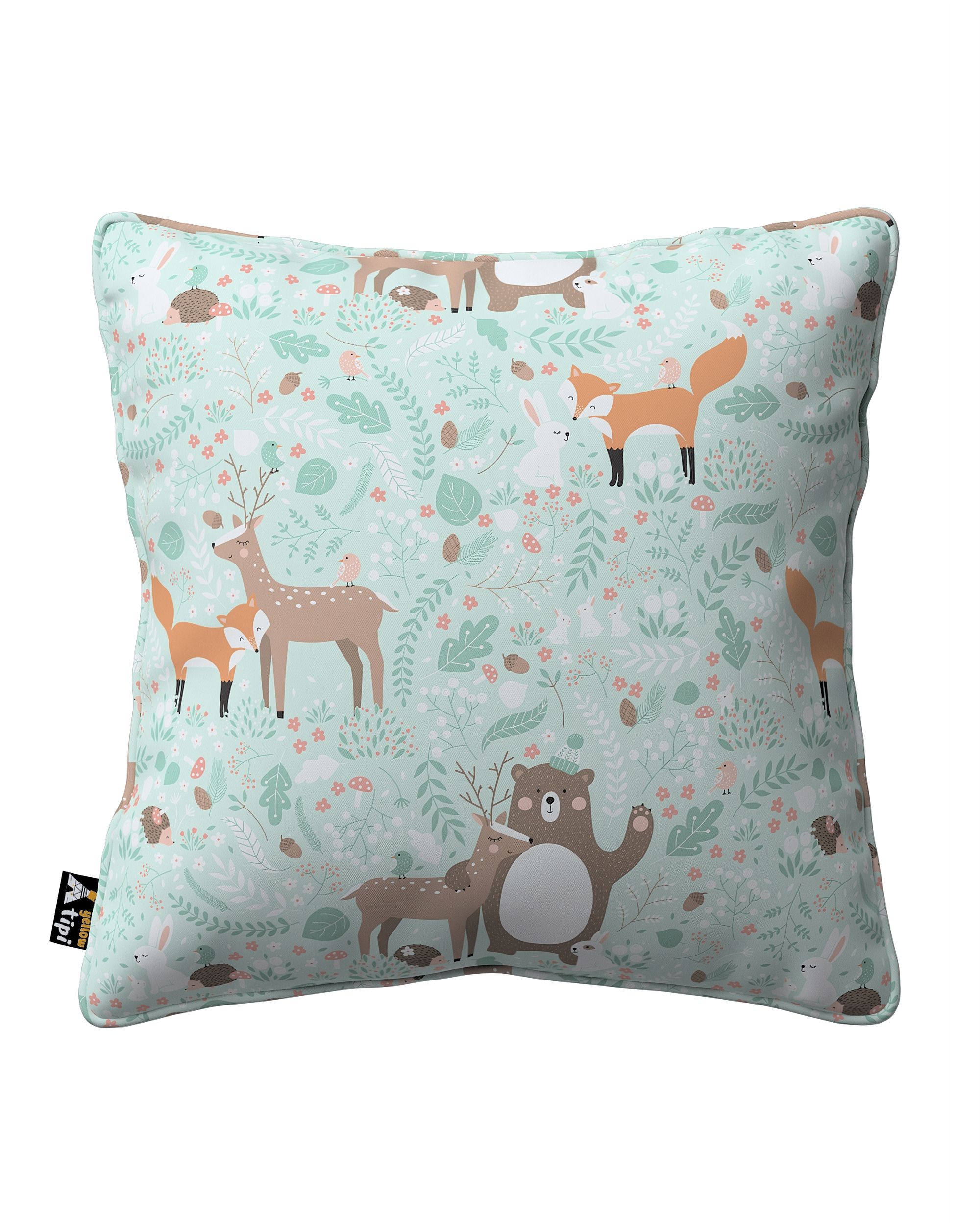 Housse de coussin Lola couleur vert tissu à motifs