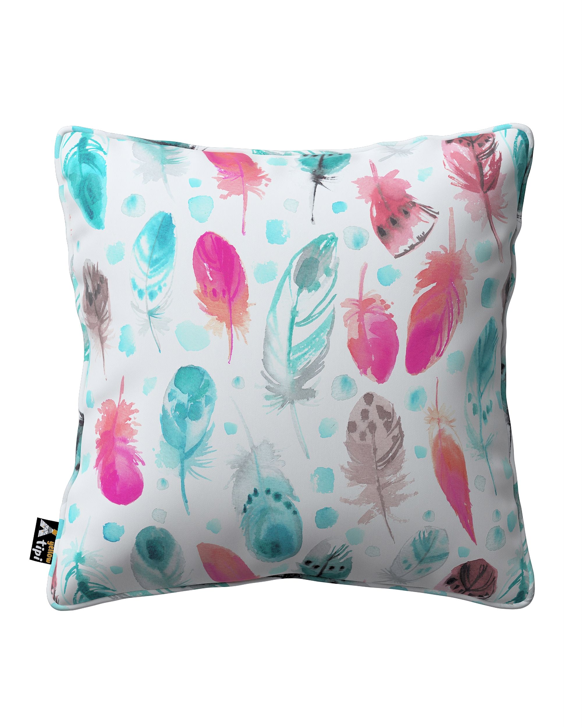 Housse de coussin Lola couleur bleu tissu à motifs