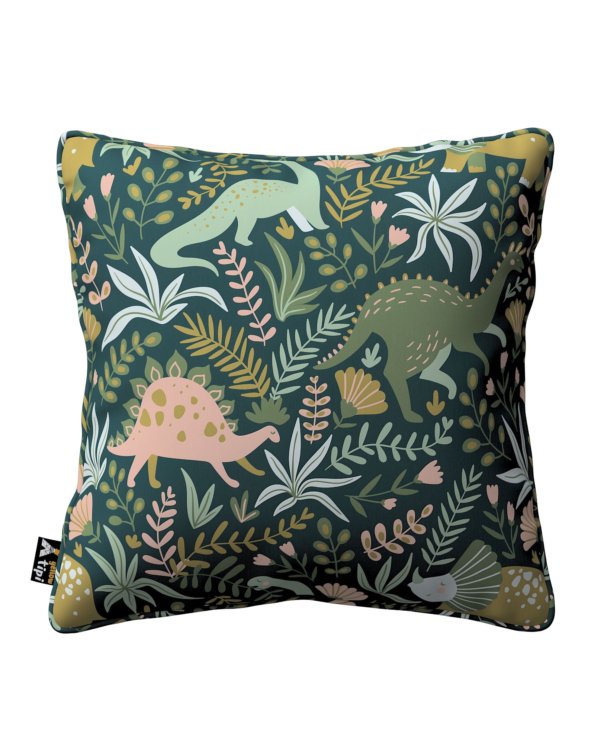 Housse de coussin Lola couleur vert tissu à motifs