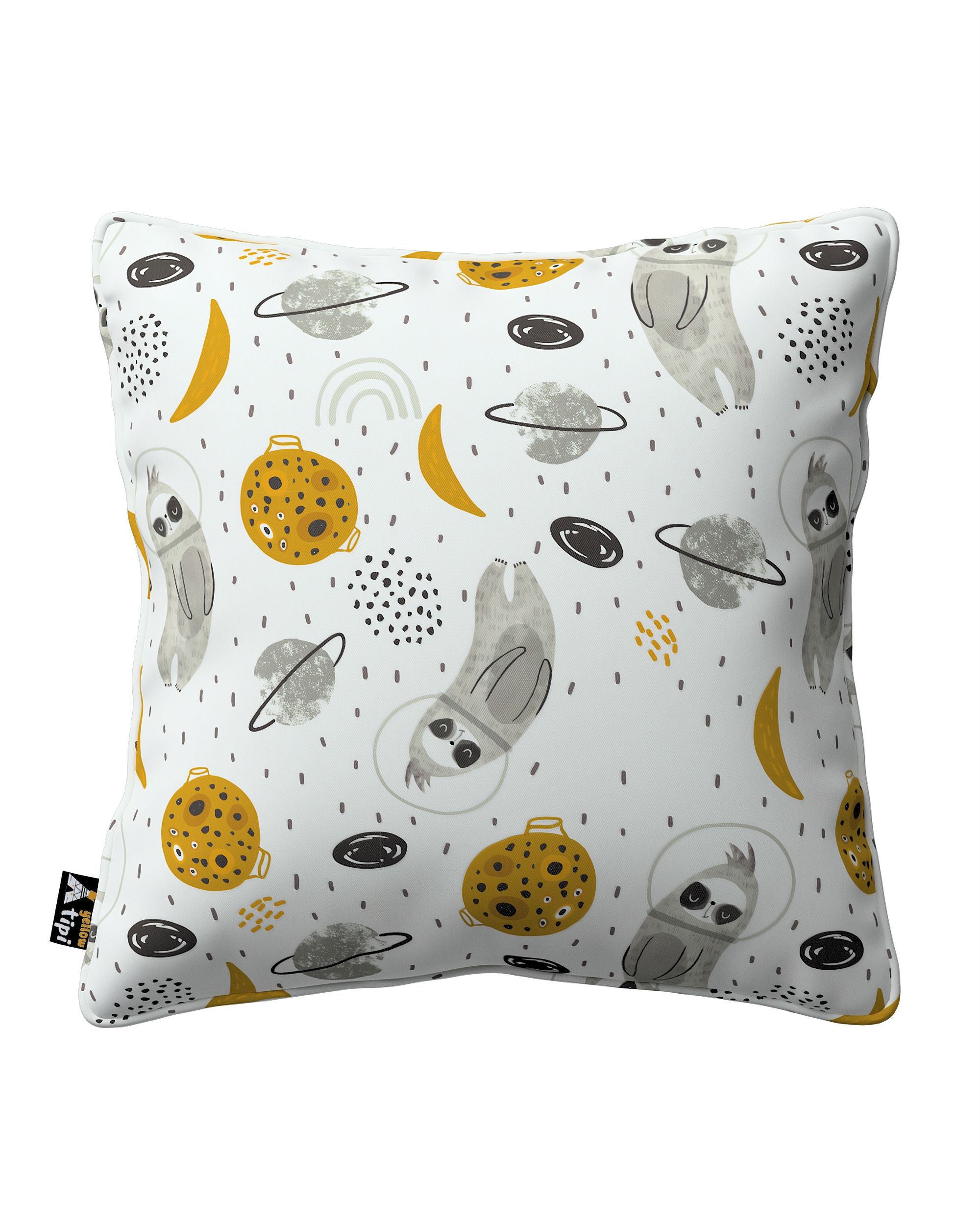 Housse de coussin Lola couleur blanc tissu à motifs