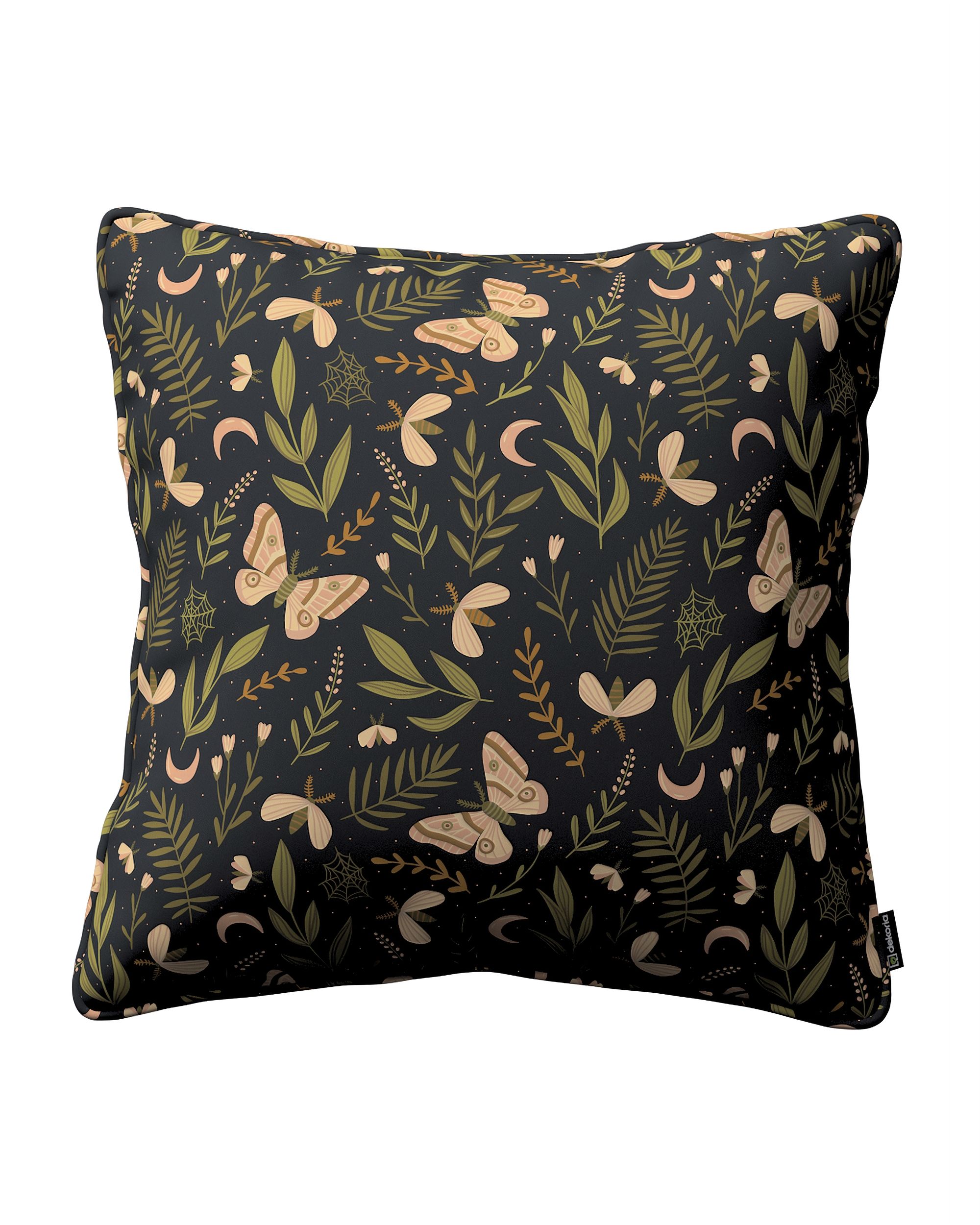 Housse de coussin Lola couleur noir tissu à motifs