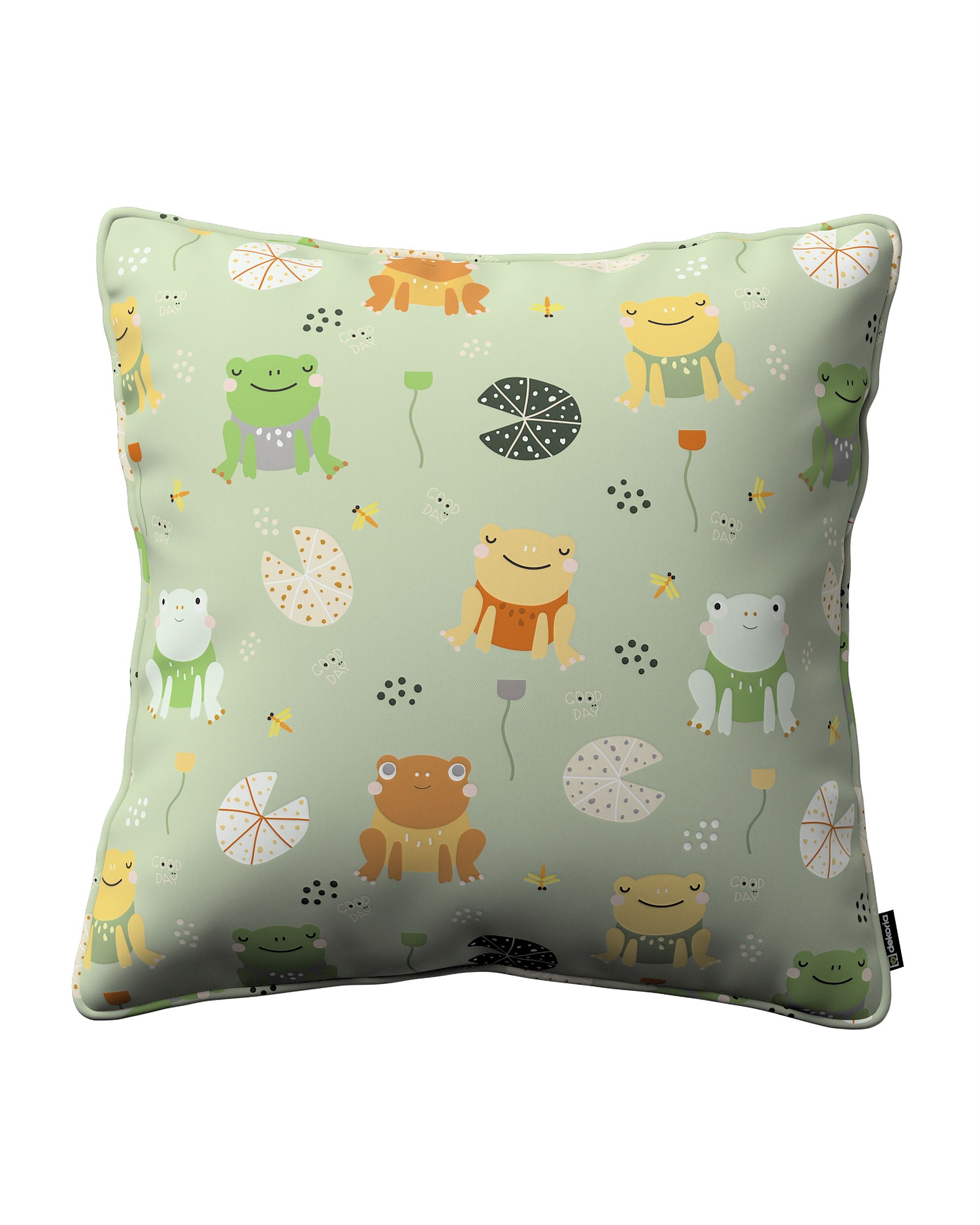 Housse de coussin Lola couleur vert tissu à motifs