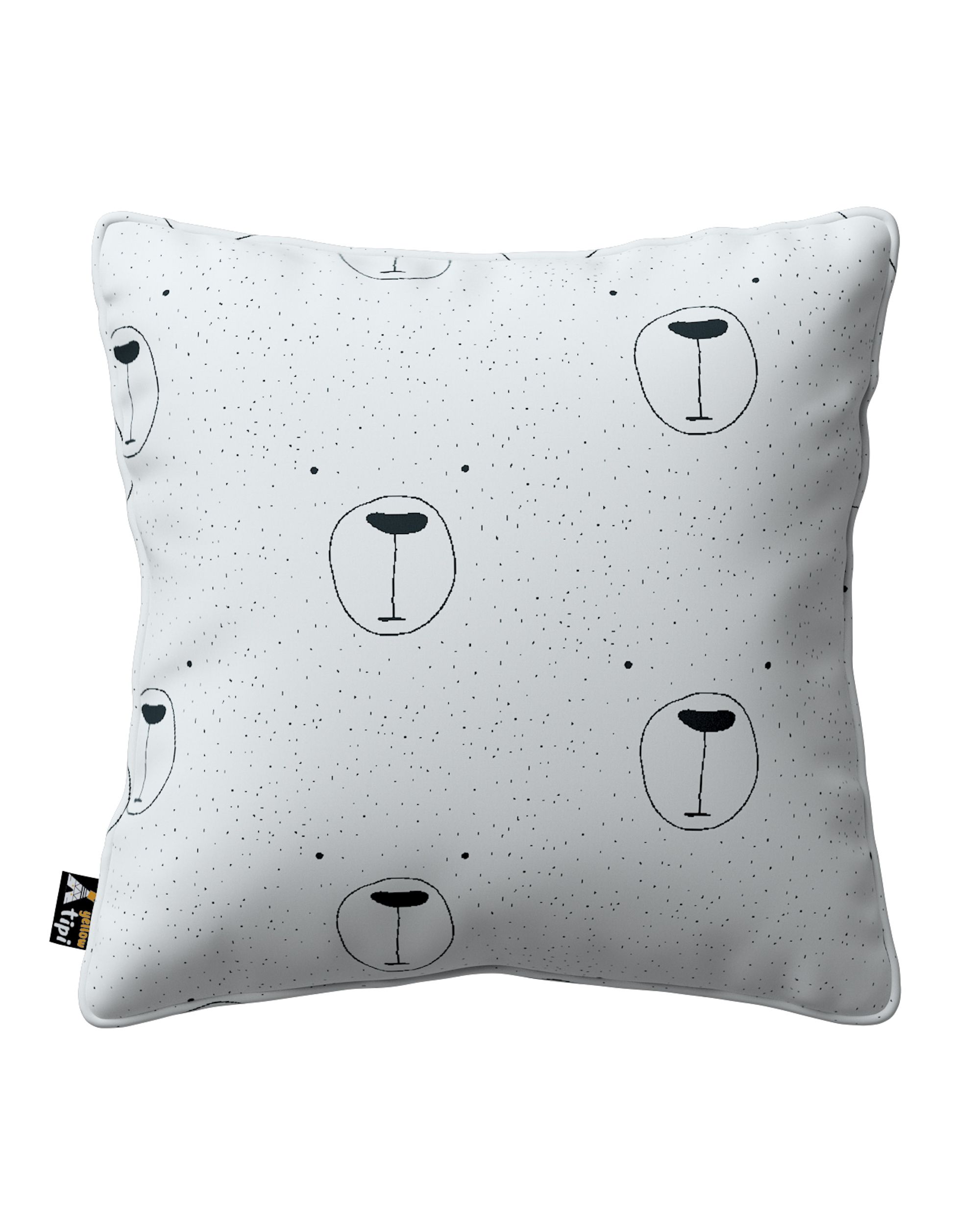 Housse de coussin Lola couleur blanc tissu à motifs