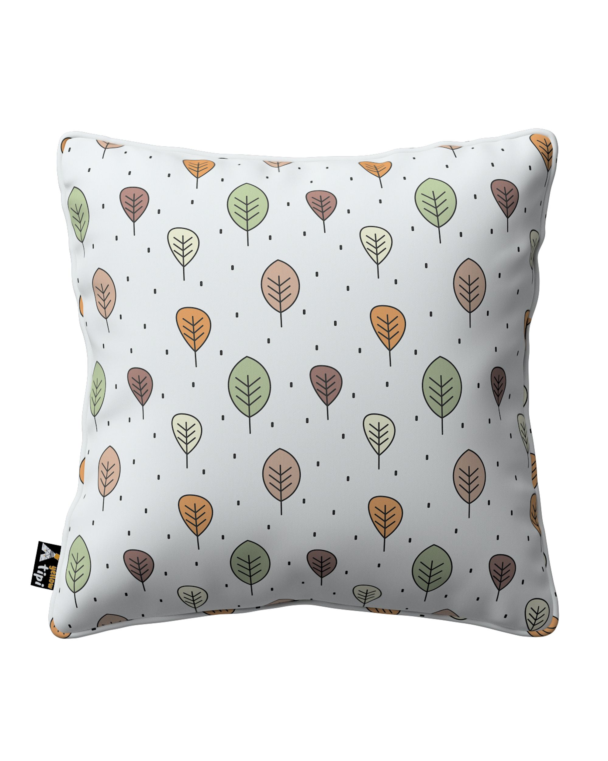 Housse de coussin Lola couleur marron tissu à motifs