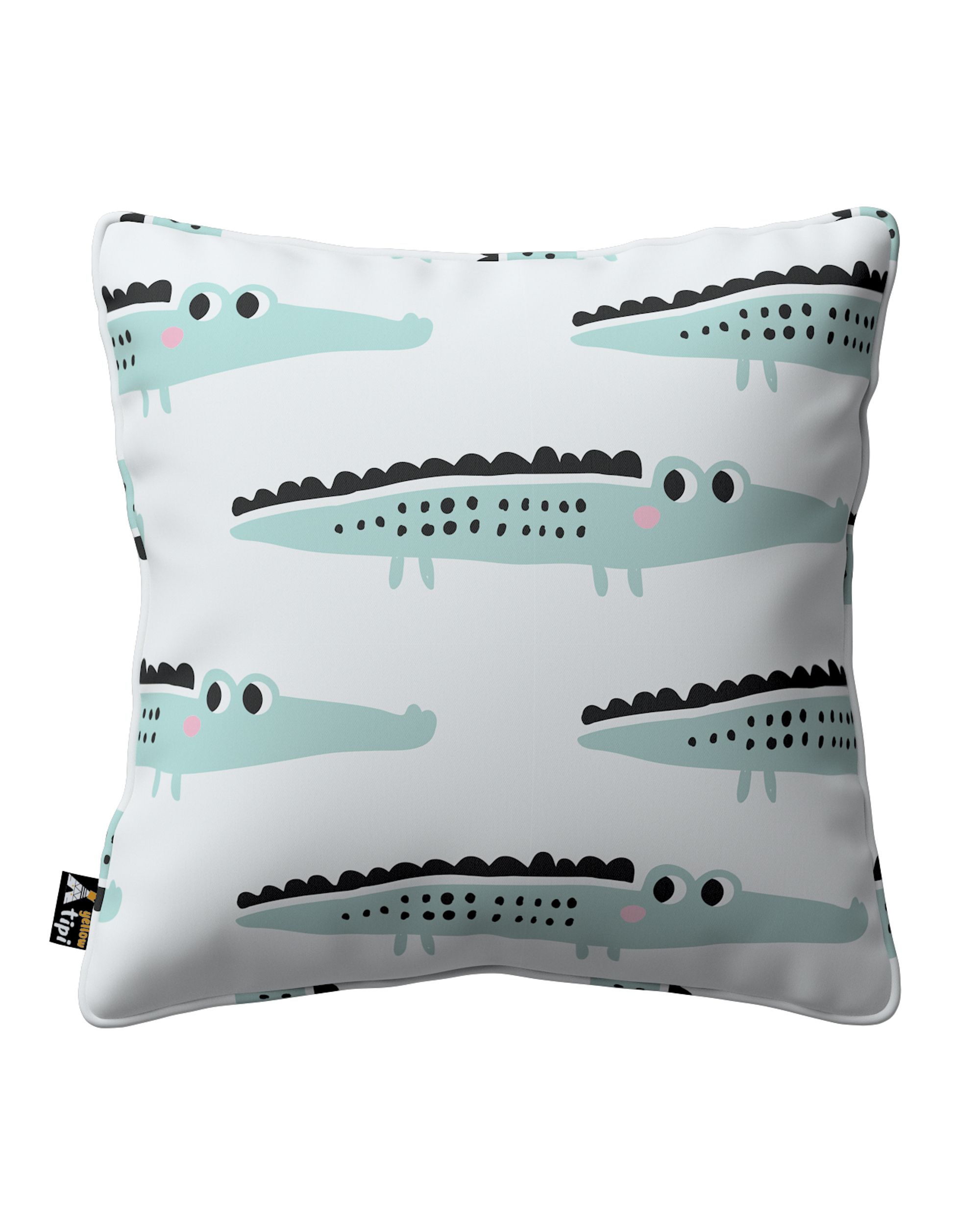 Housse de coussin Lola couleur vert tissu à motifs