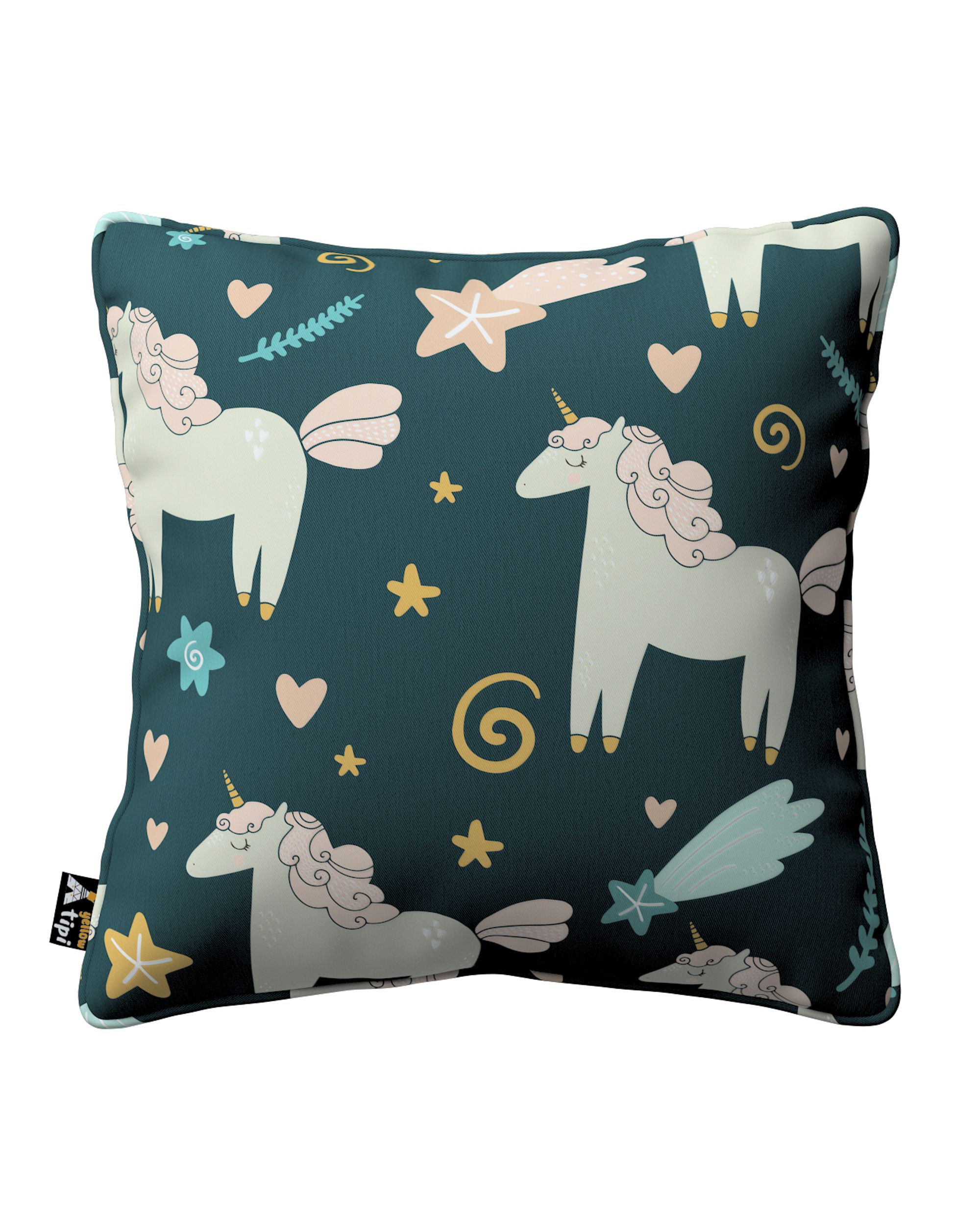 Housse de coussin Lola couleur marron tissu à motifs