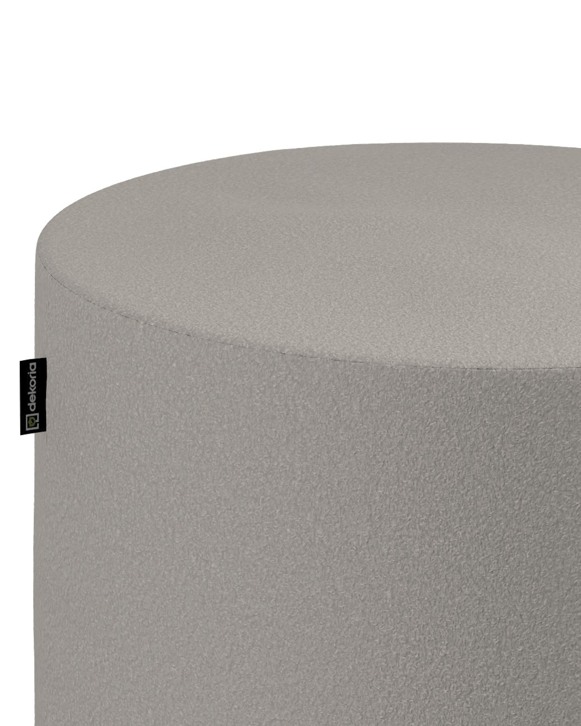 Pouf  Bobby couleur beige tissu tresse (hover)