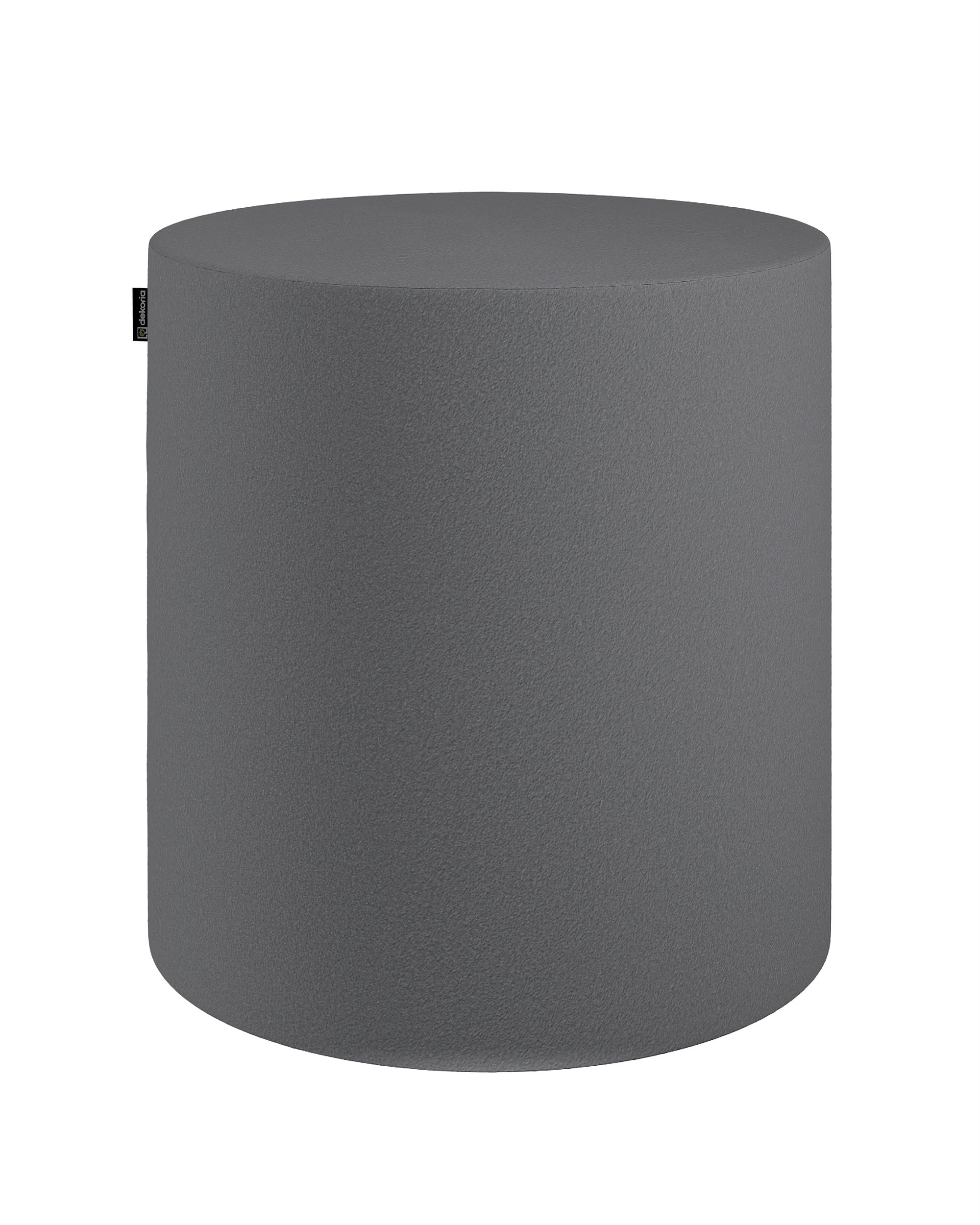 Pouf  Bobby couleur gris tissu tresse