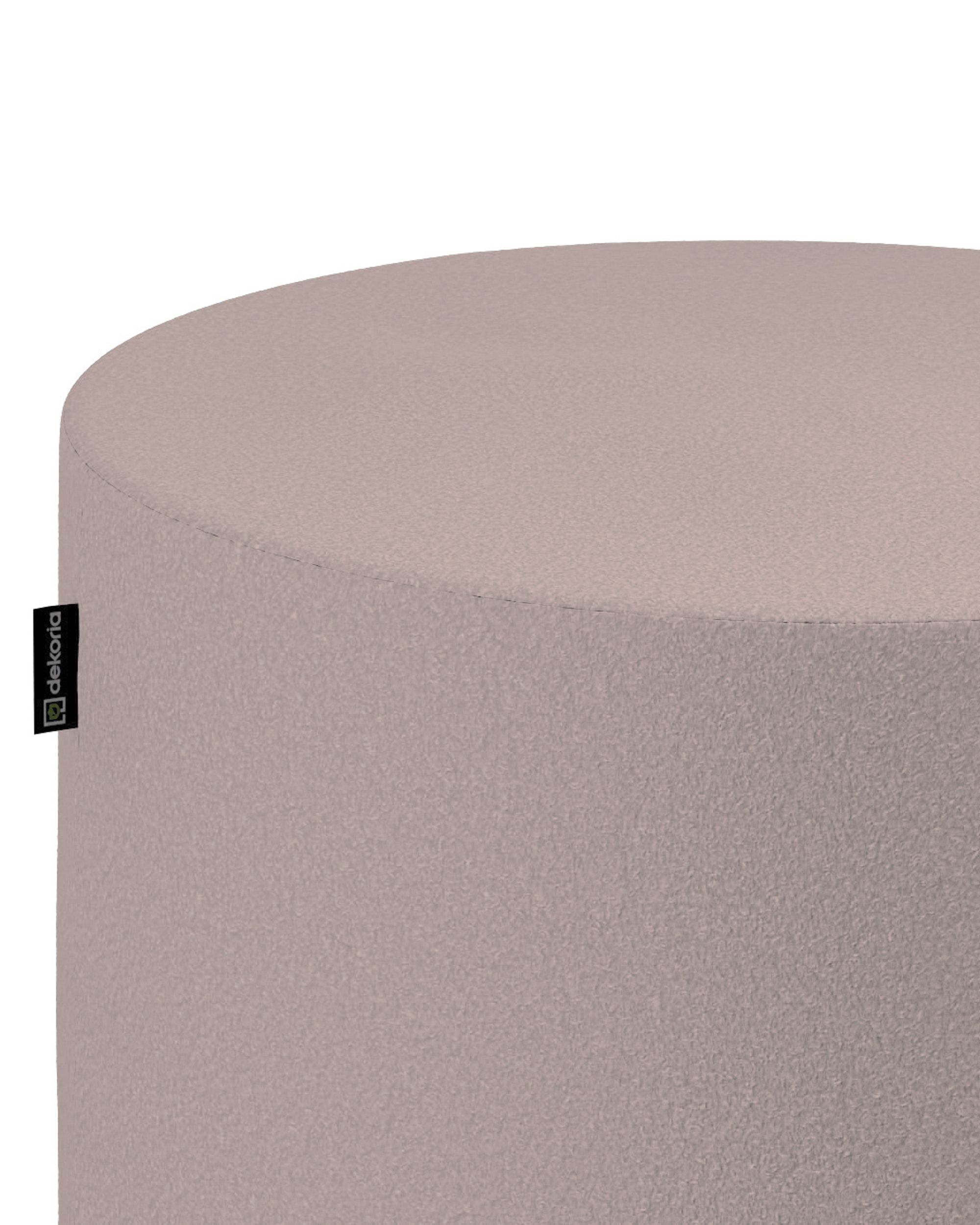 Pouf  Bobby couleur rose tissu tresse (hover)