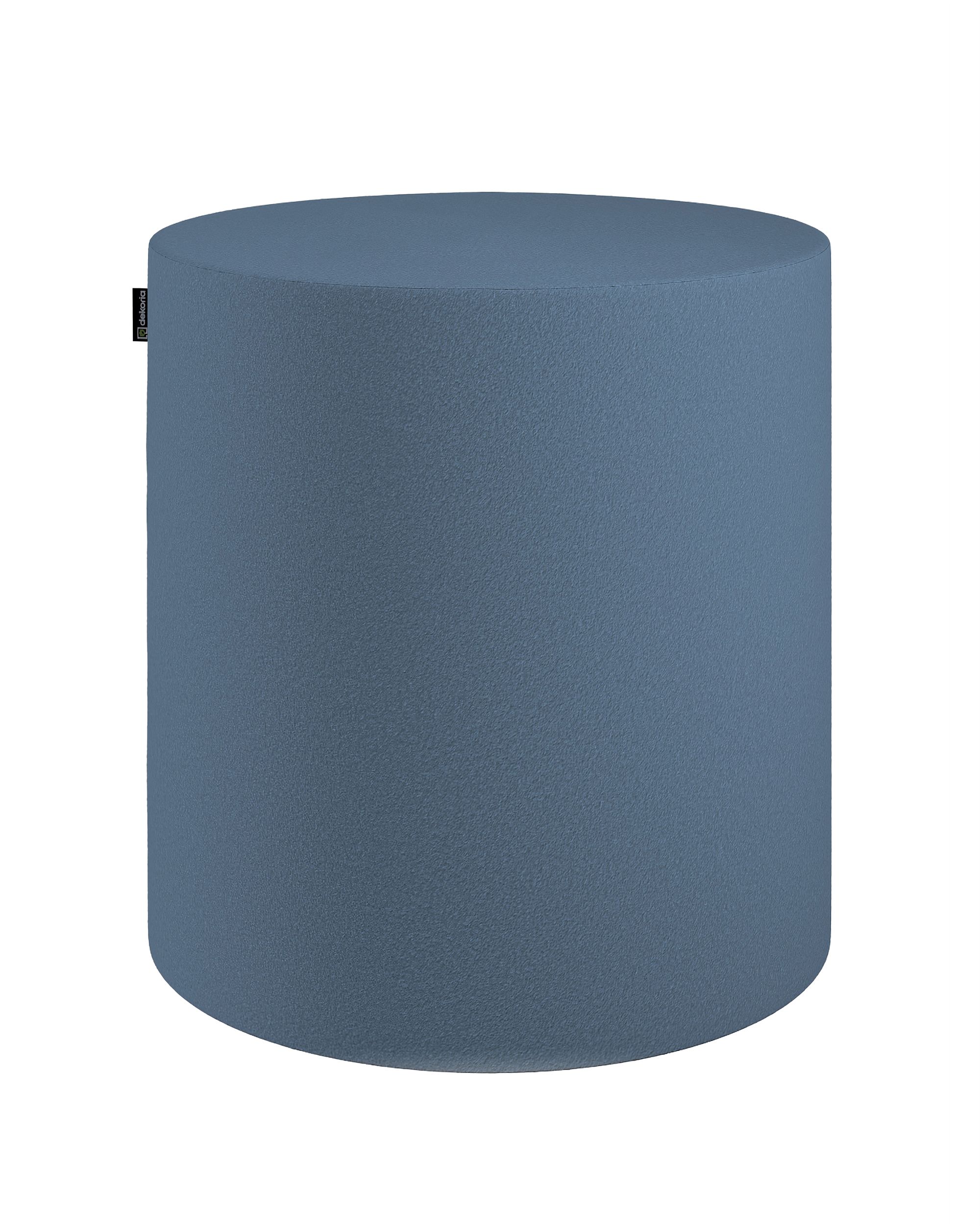 Pouf  Bobby couleur bleu tissu tresse