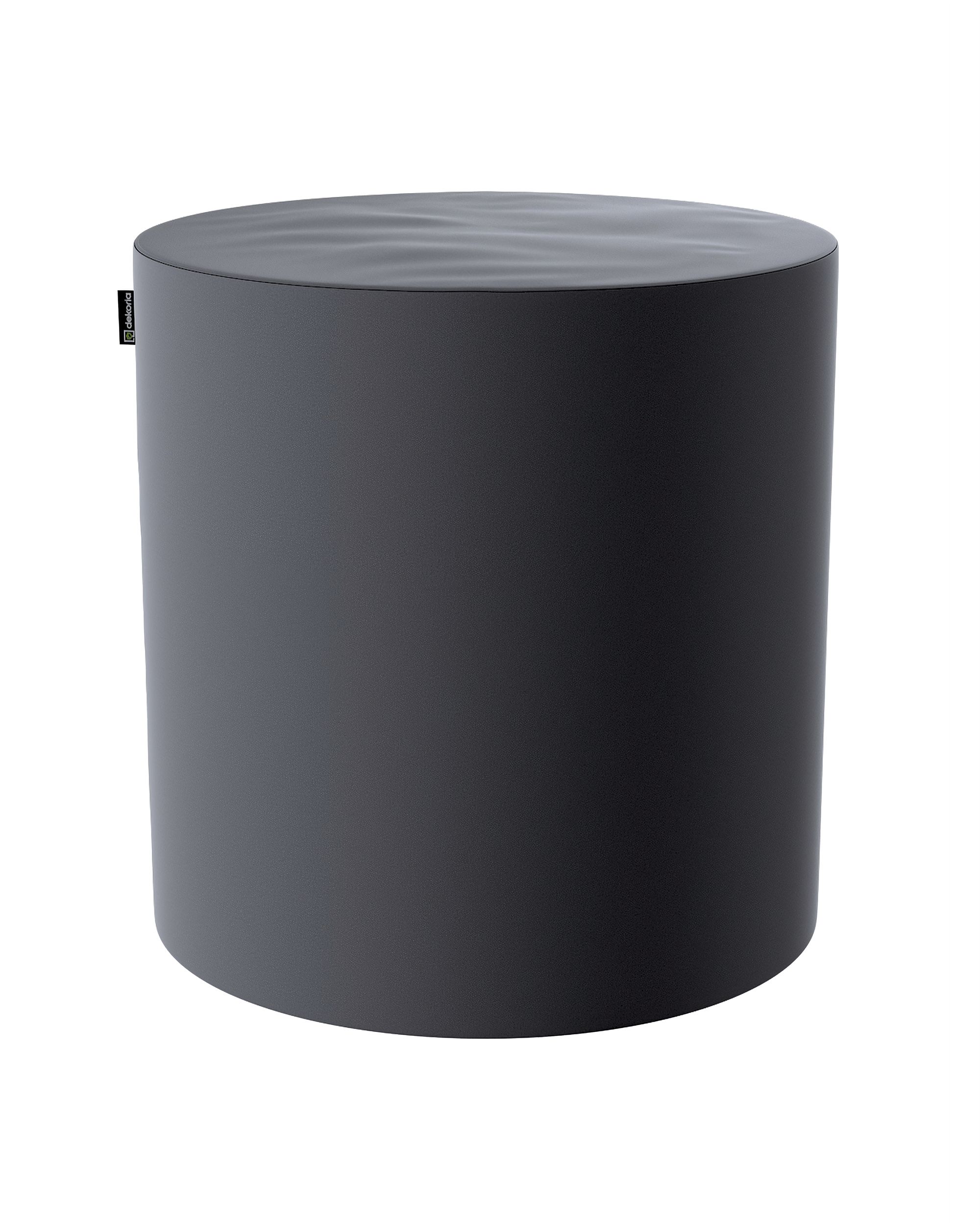 Pouf  Bobby couleur gris tissu brillant, velours