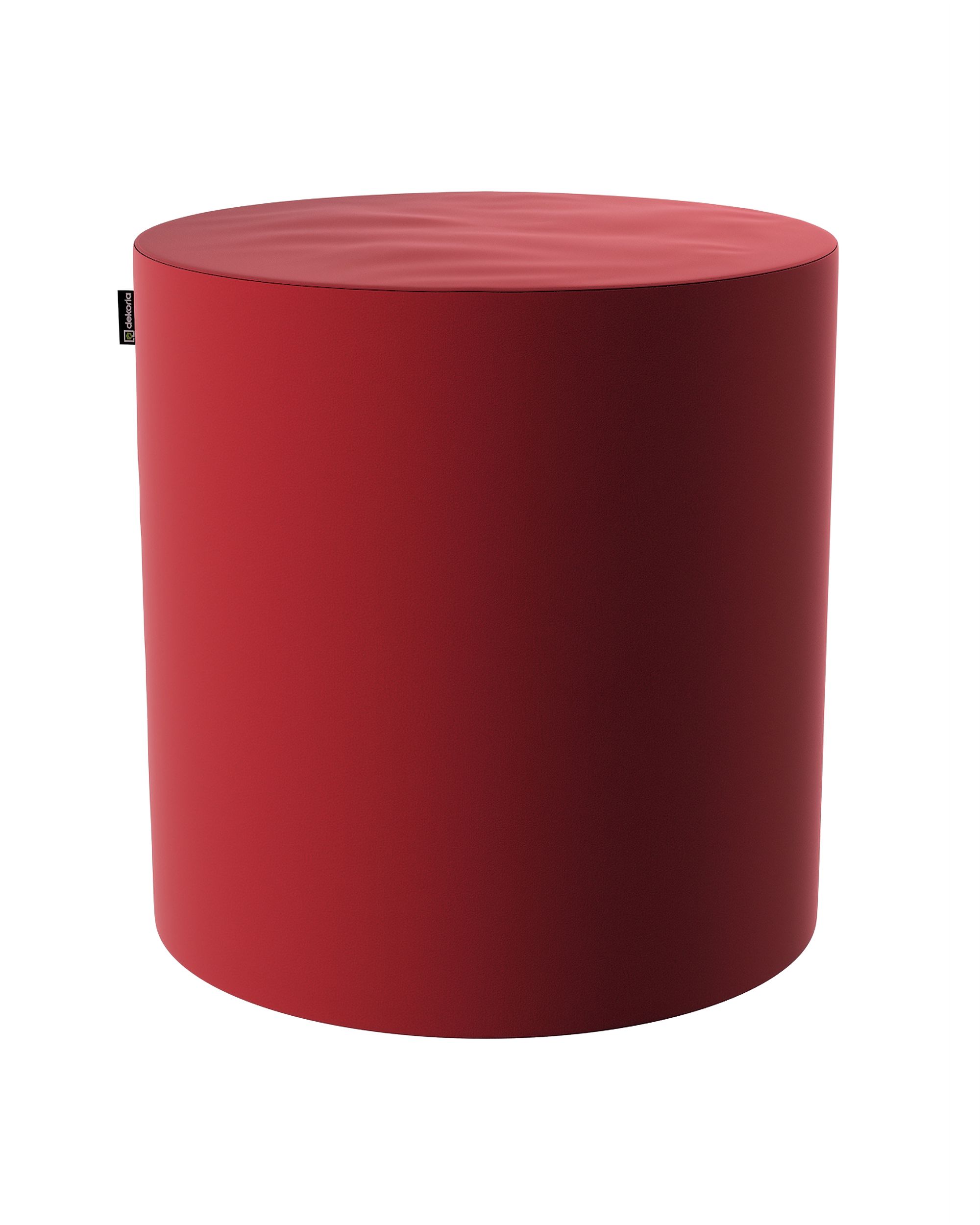Pouf  Bobby couleur rouge tissu brillant, velours