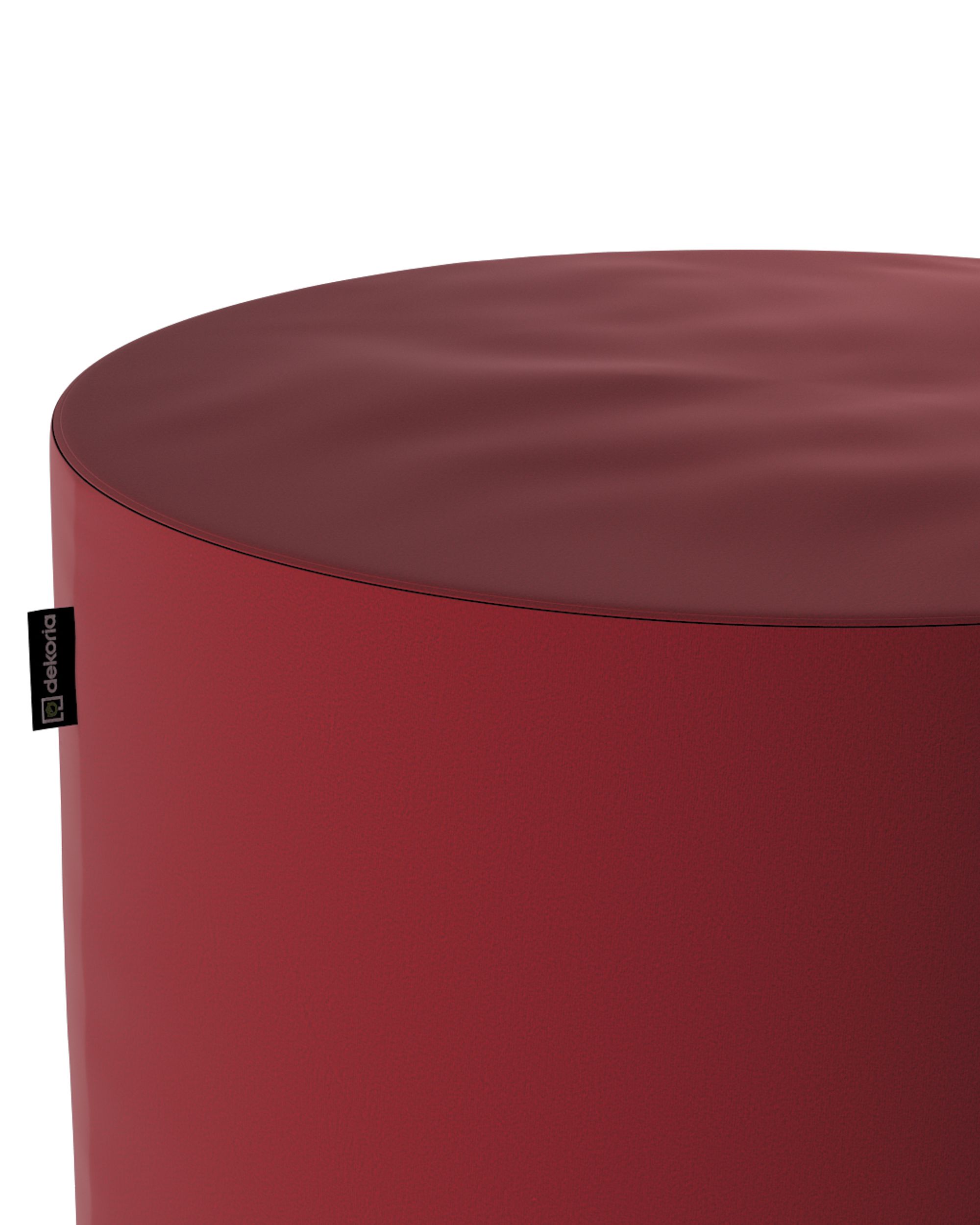 Pouf  Bobby couleur rouge tissu brillant, velours (hover)