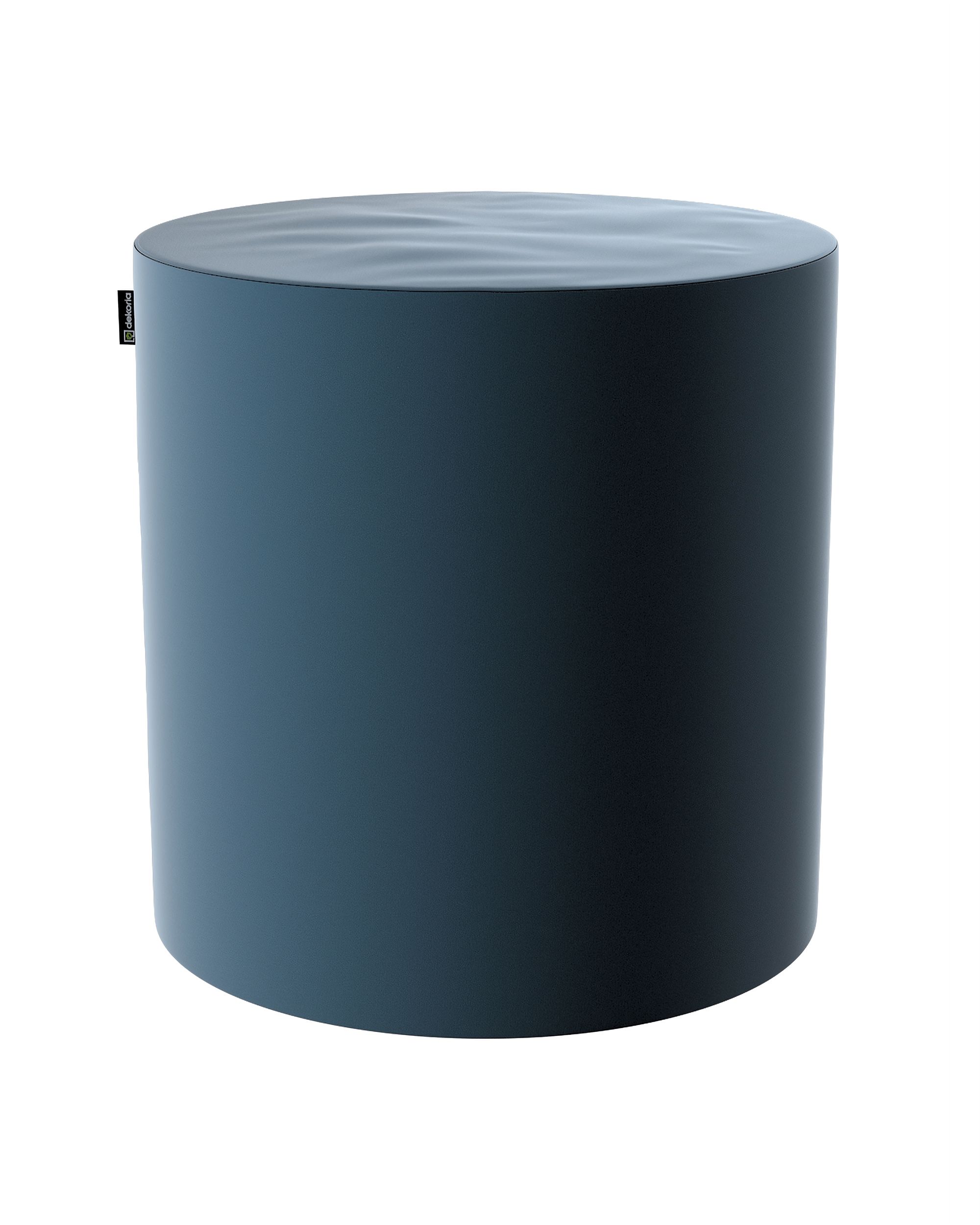 Pouf  Bobby couleur bleu tissu brillant, velours