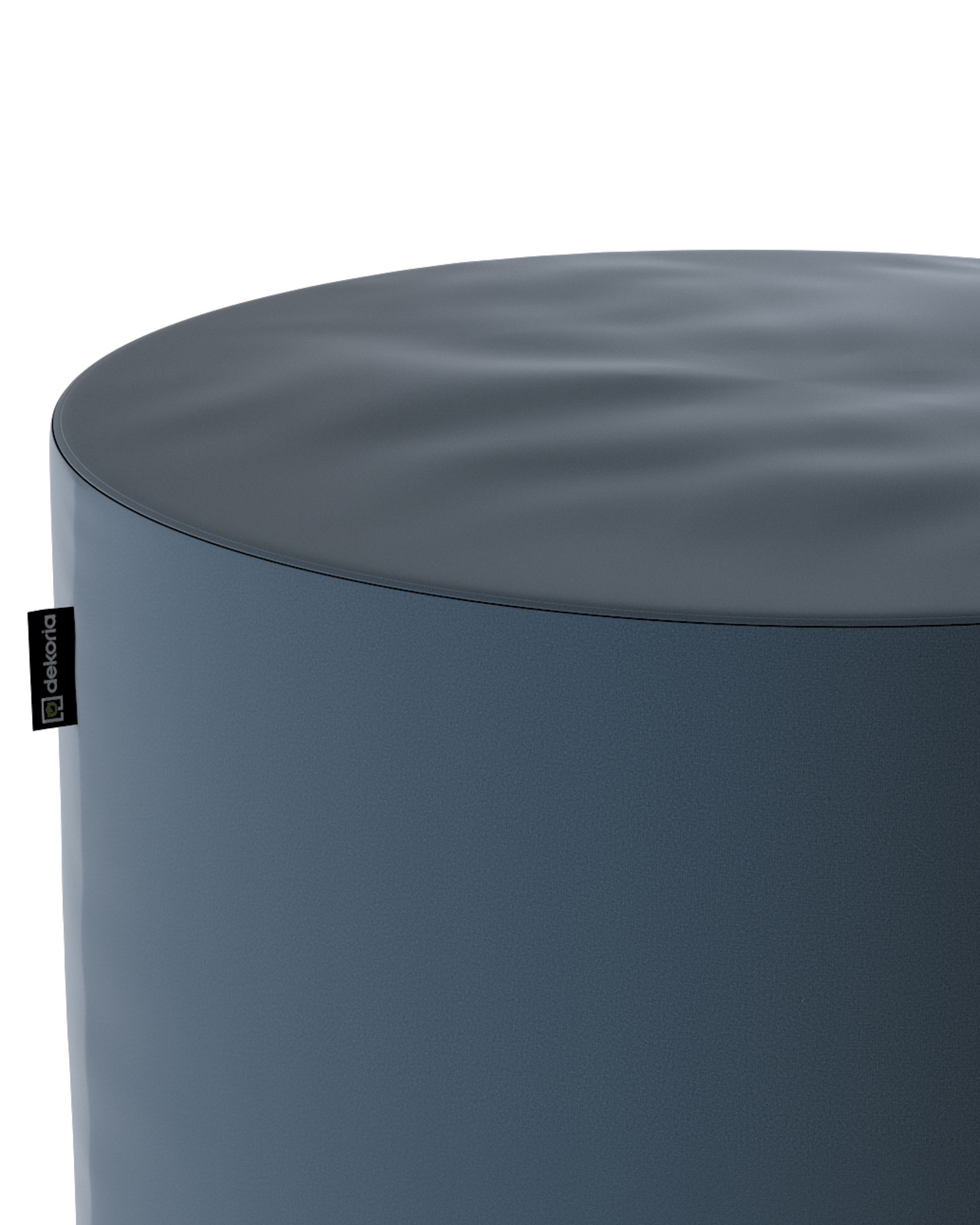 Pouf  Bobby couleur bleu tissu brillant, velours (hover)