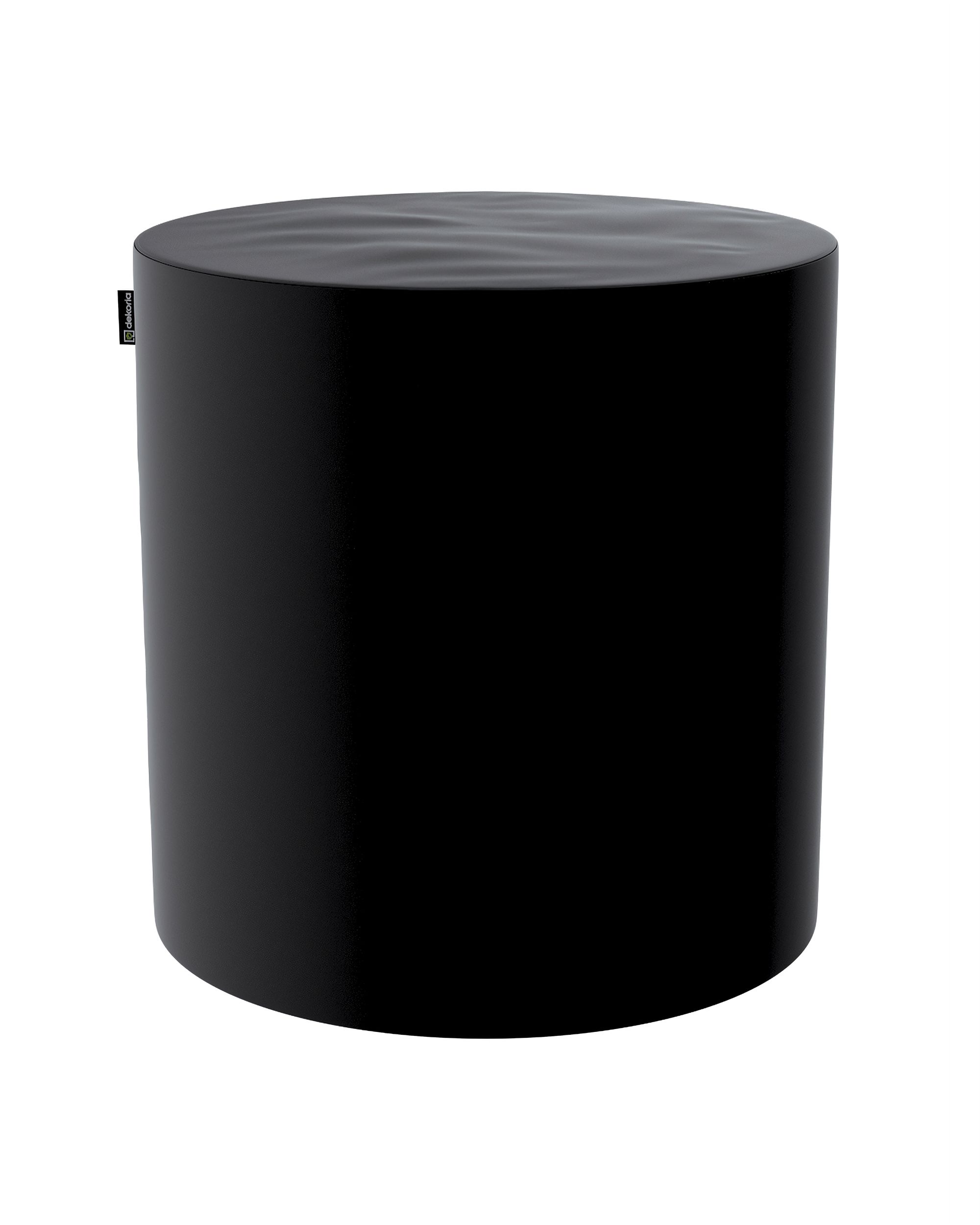 Pouf  Bobby couleur noir tissu brillant, velours