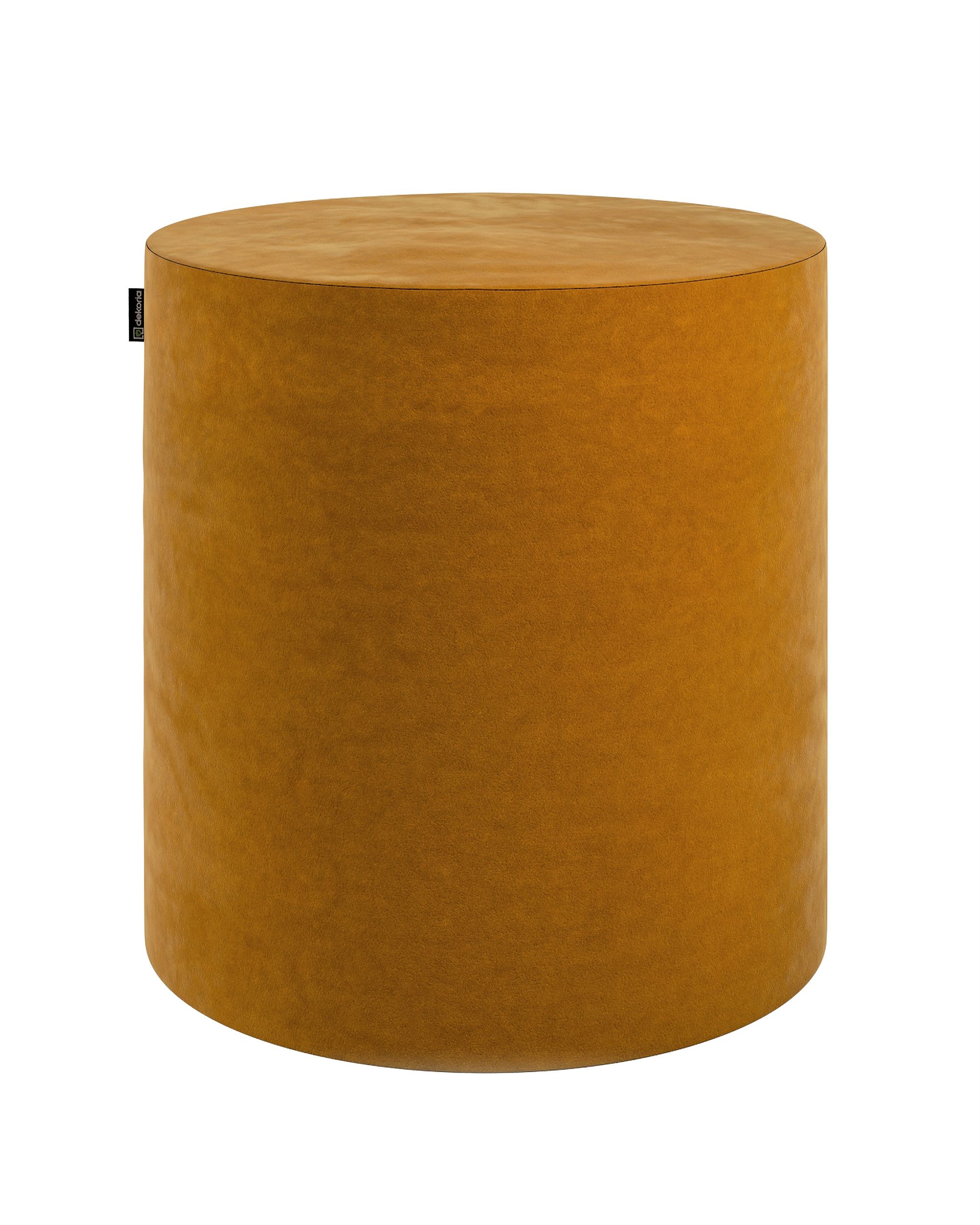 Pouf  Bobby couleur jaune tissu brillant, velours