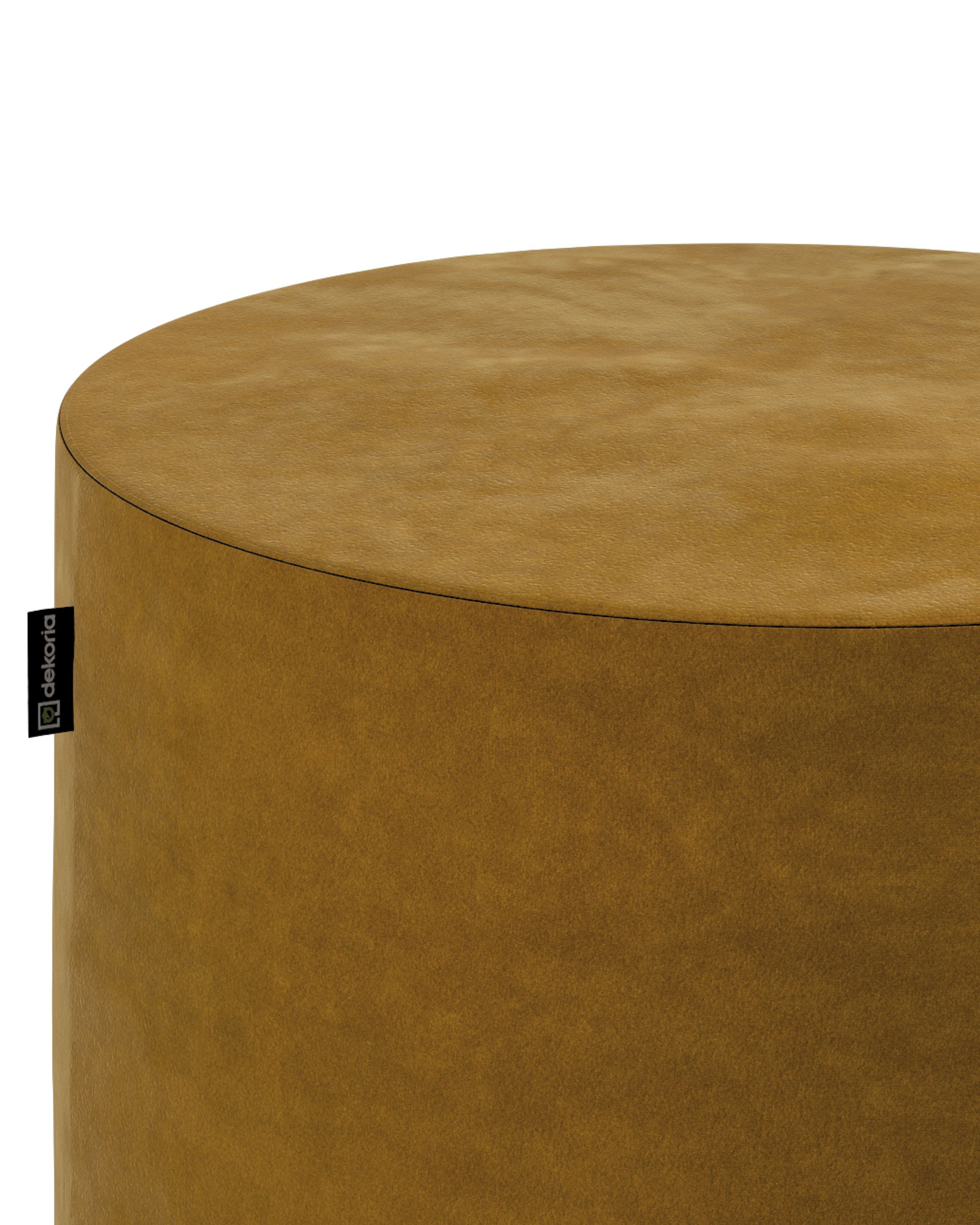 Pouf  Bobby couleur jaune tissu brillant, velours (hover)