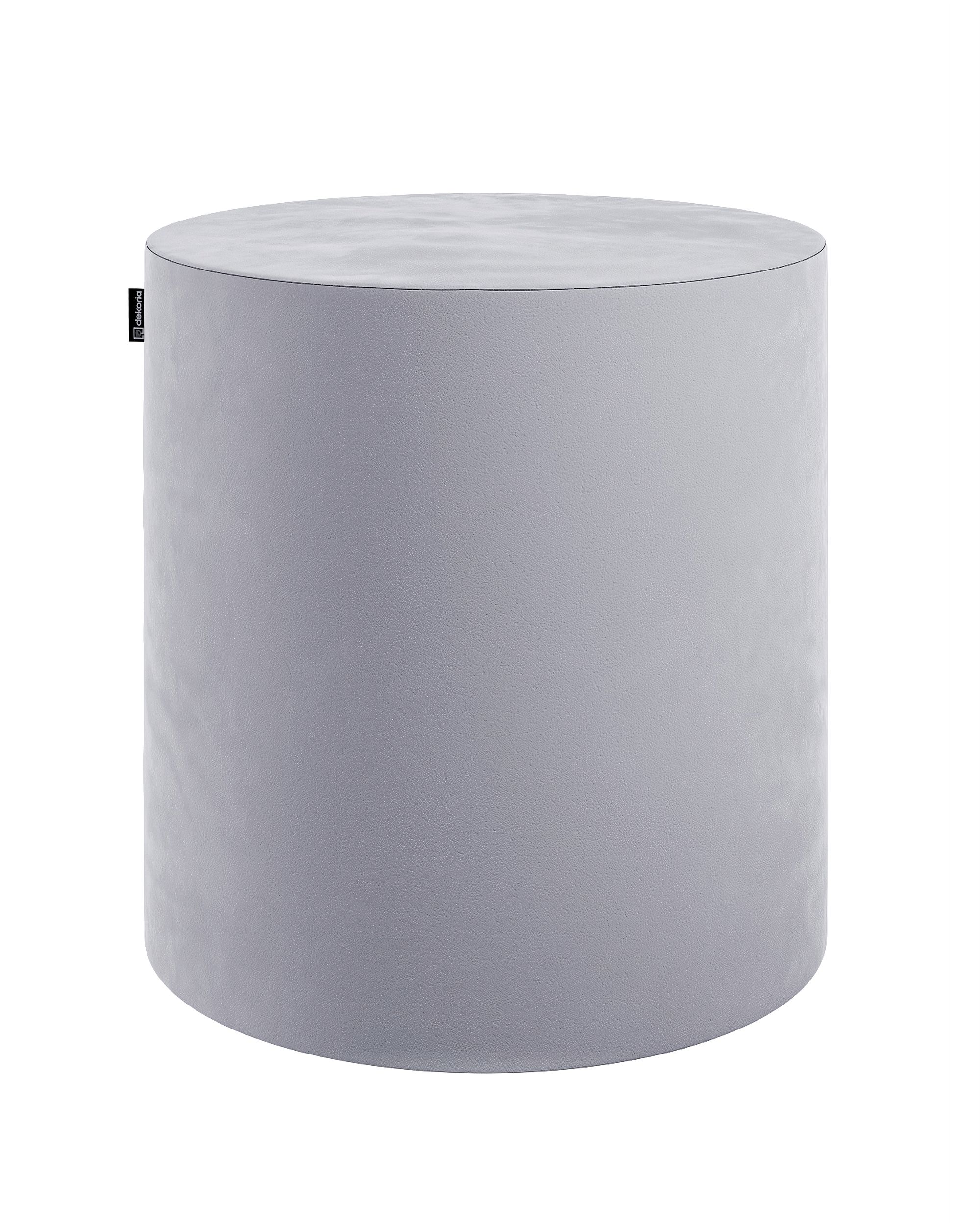 Pouf  Bobby couleur gris tissu brillant, velours