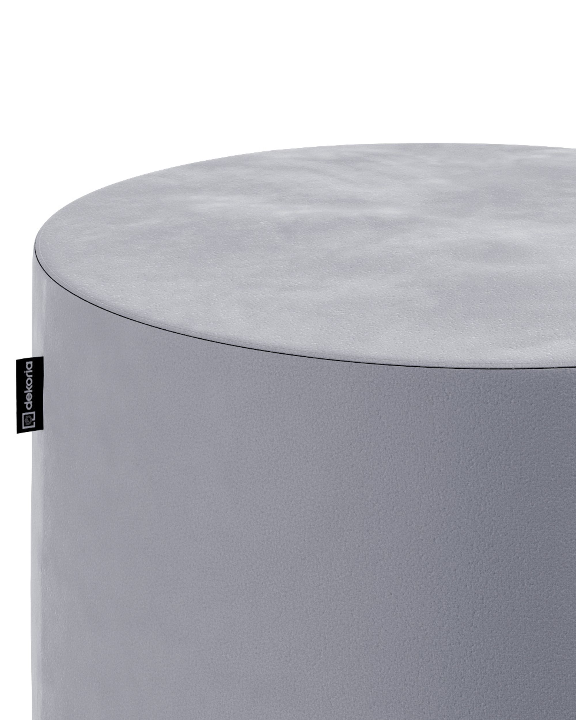 Pouf  Bobby couleur gris tissu brillant, velours (hover)
