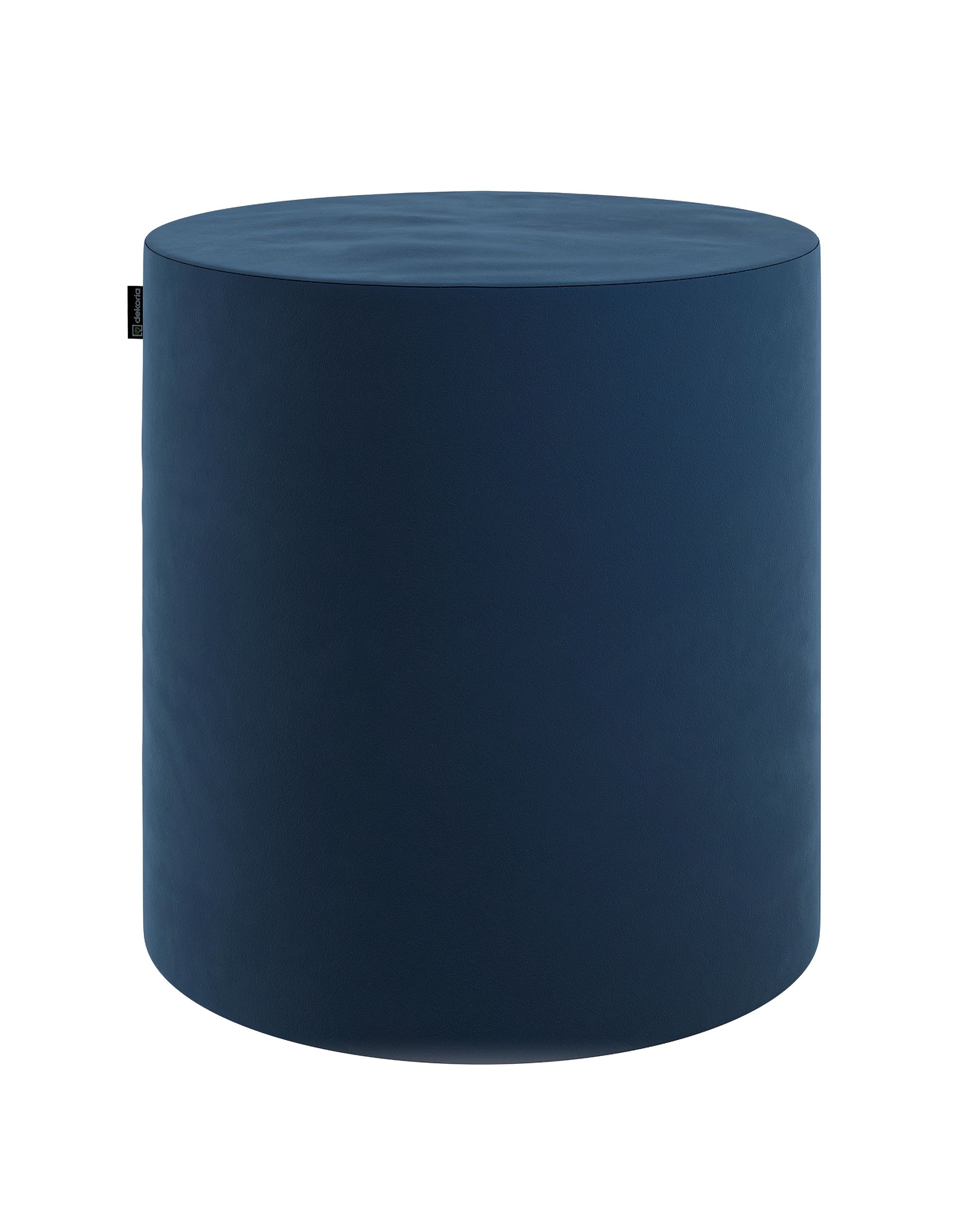 Pouf  Bobby couleur bleu marine tissu brillant, velours