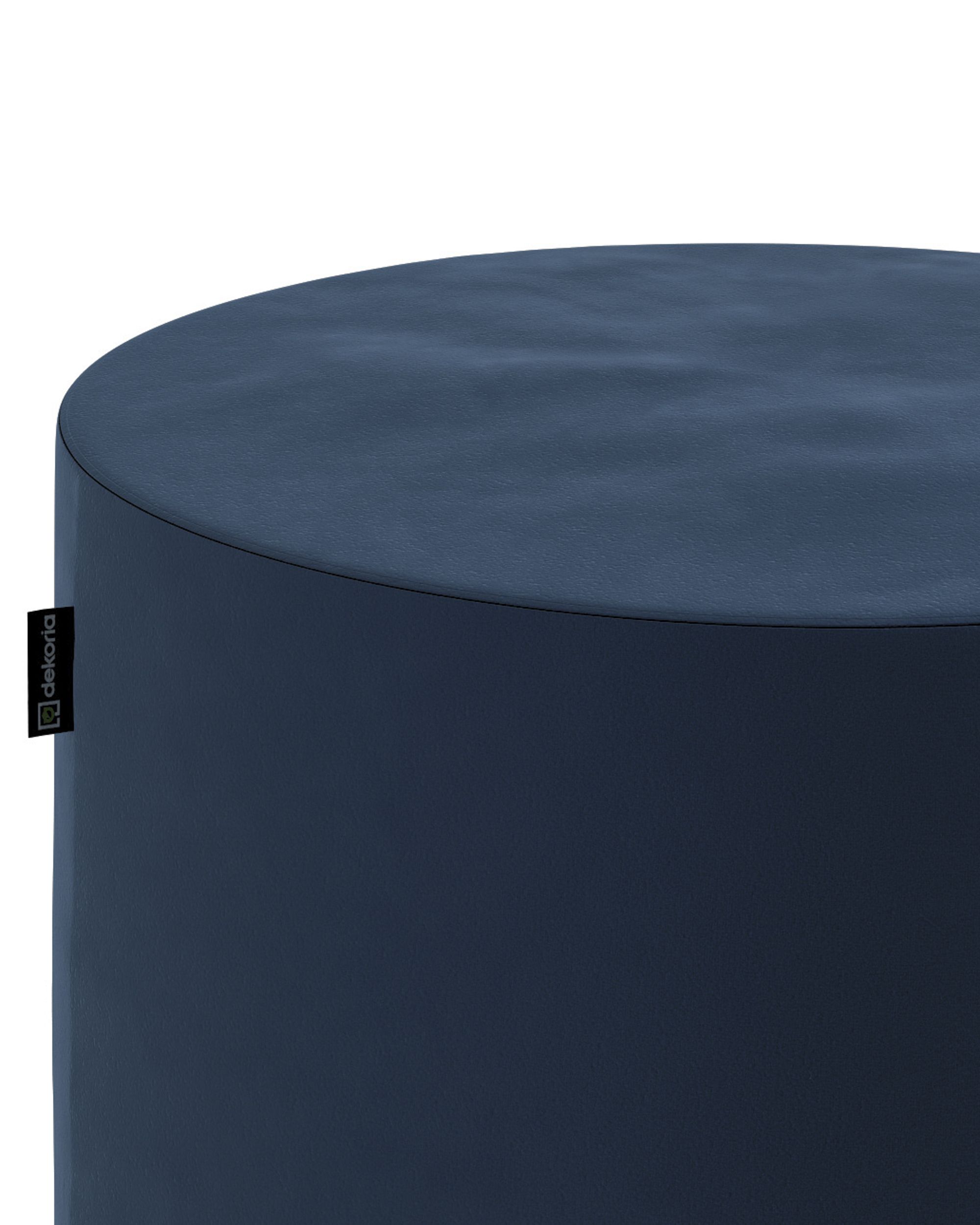 Pouf  Bobby couleur bleu marine tissu brillant, velours (hover)