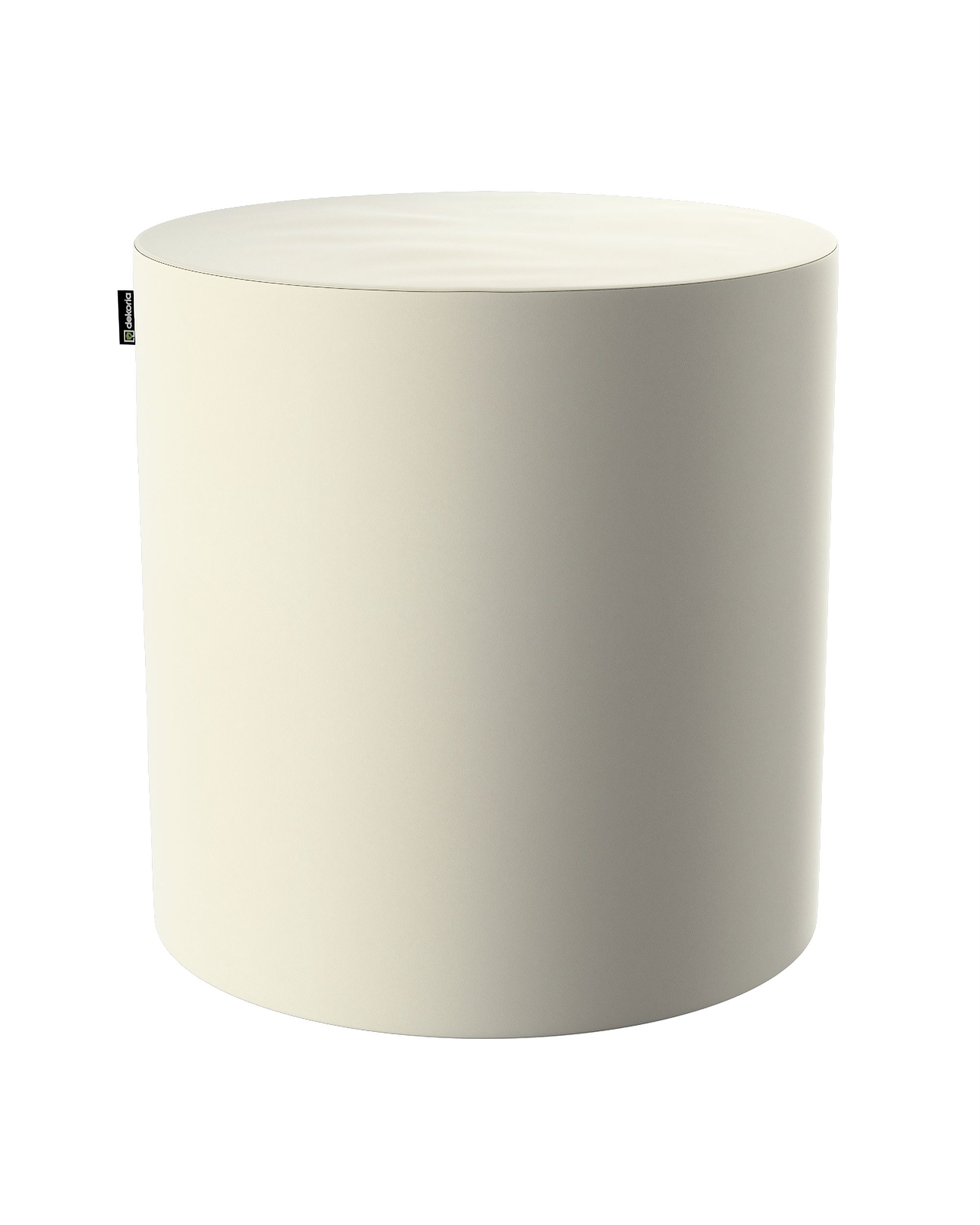 Pouf  Bobby couleur crème tissu brillant, velours