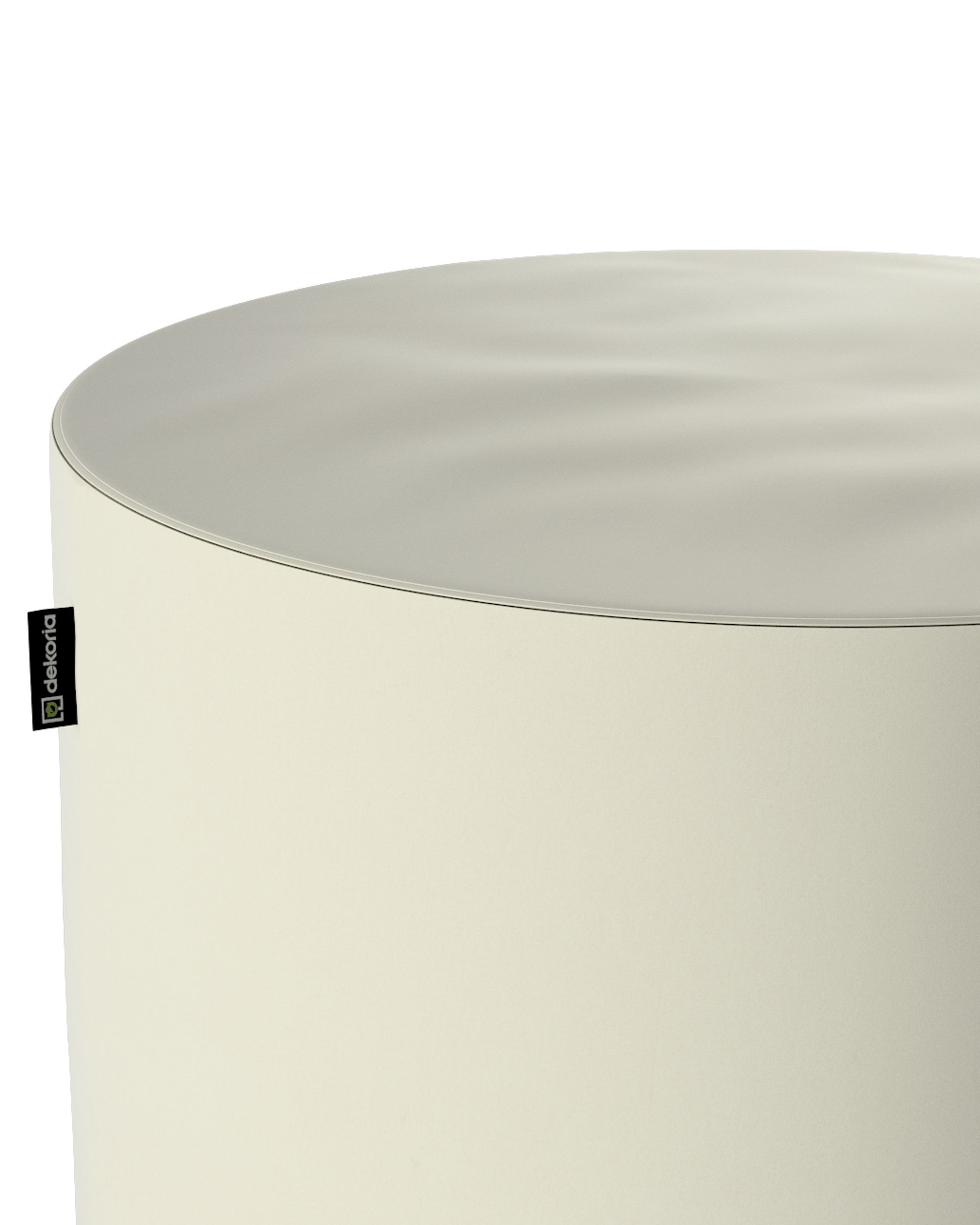 Pouf  Bobby couleur crème tissu brillant, velours (hover)