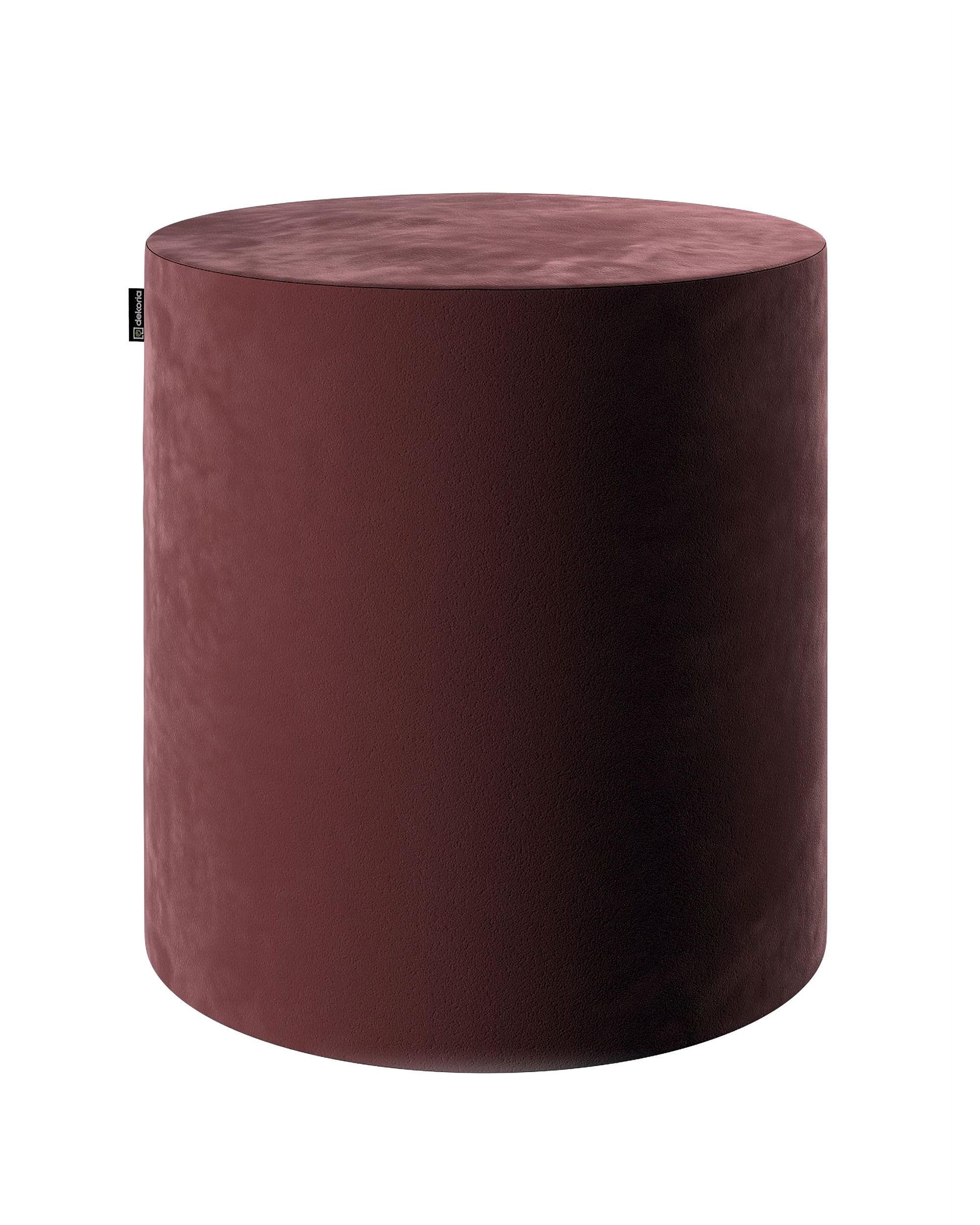 Pouf  Bobby couleur rouge tissu brillant, velours