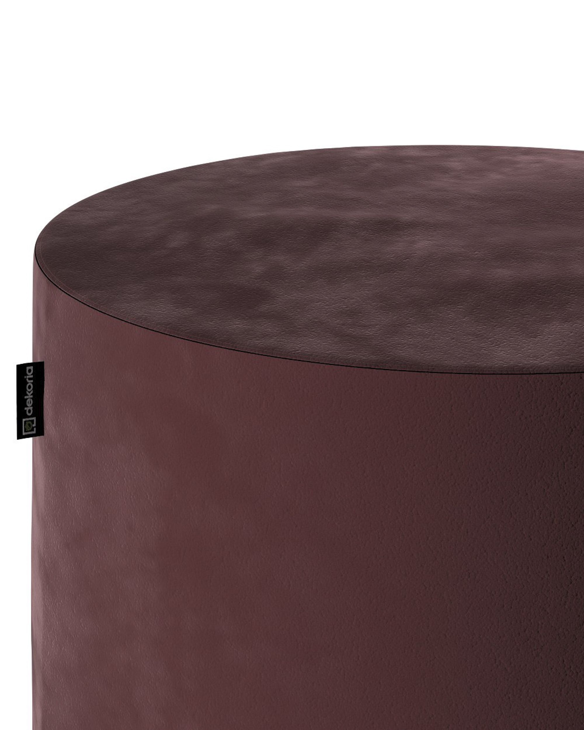 Pouf  Bobby couleur rouge tissu brillant, velours (hover)