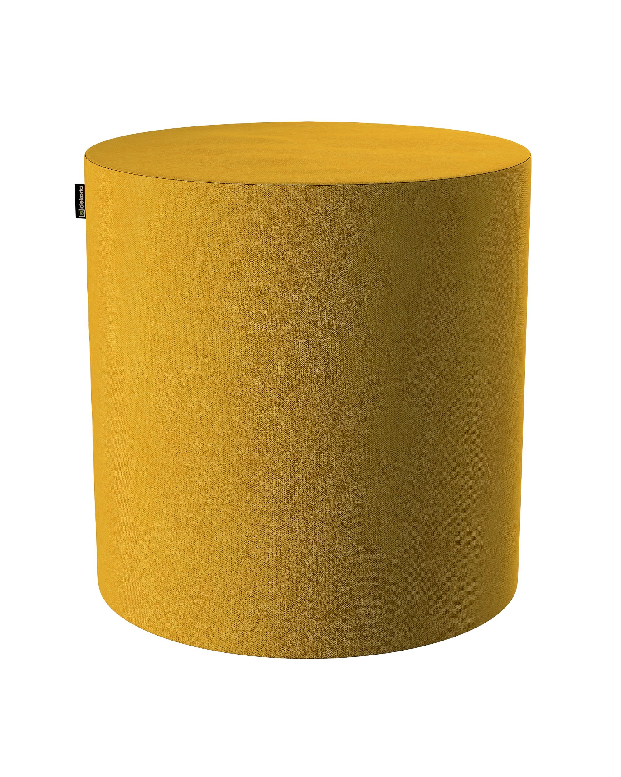 Pouf  Bobby couleur jaune tissu tresse