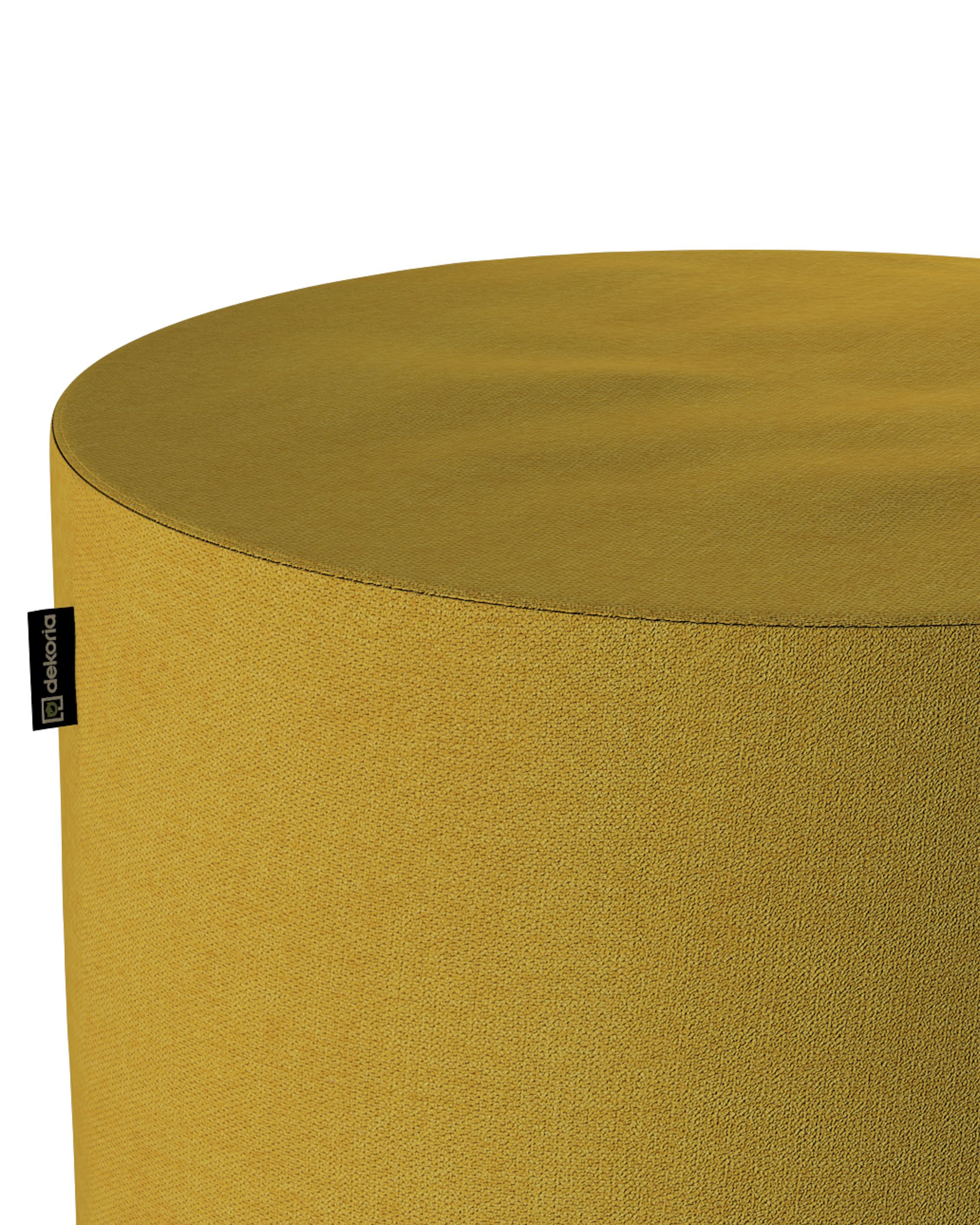 Pouf  Bobby couleur jaune tissu tresse (hover)