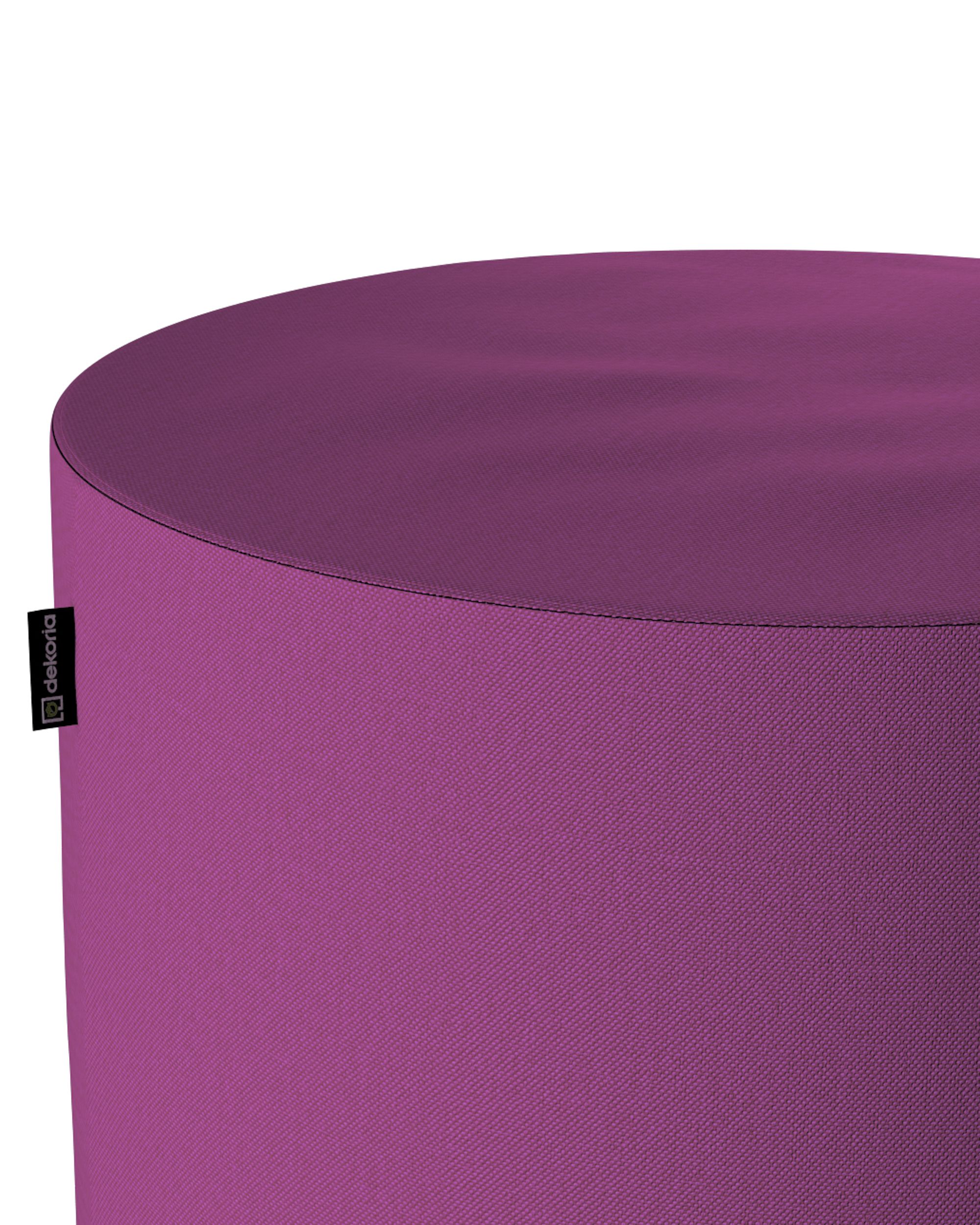 Pouf  Bobby couleur rose tissu tresse (hover)