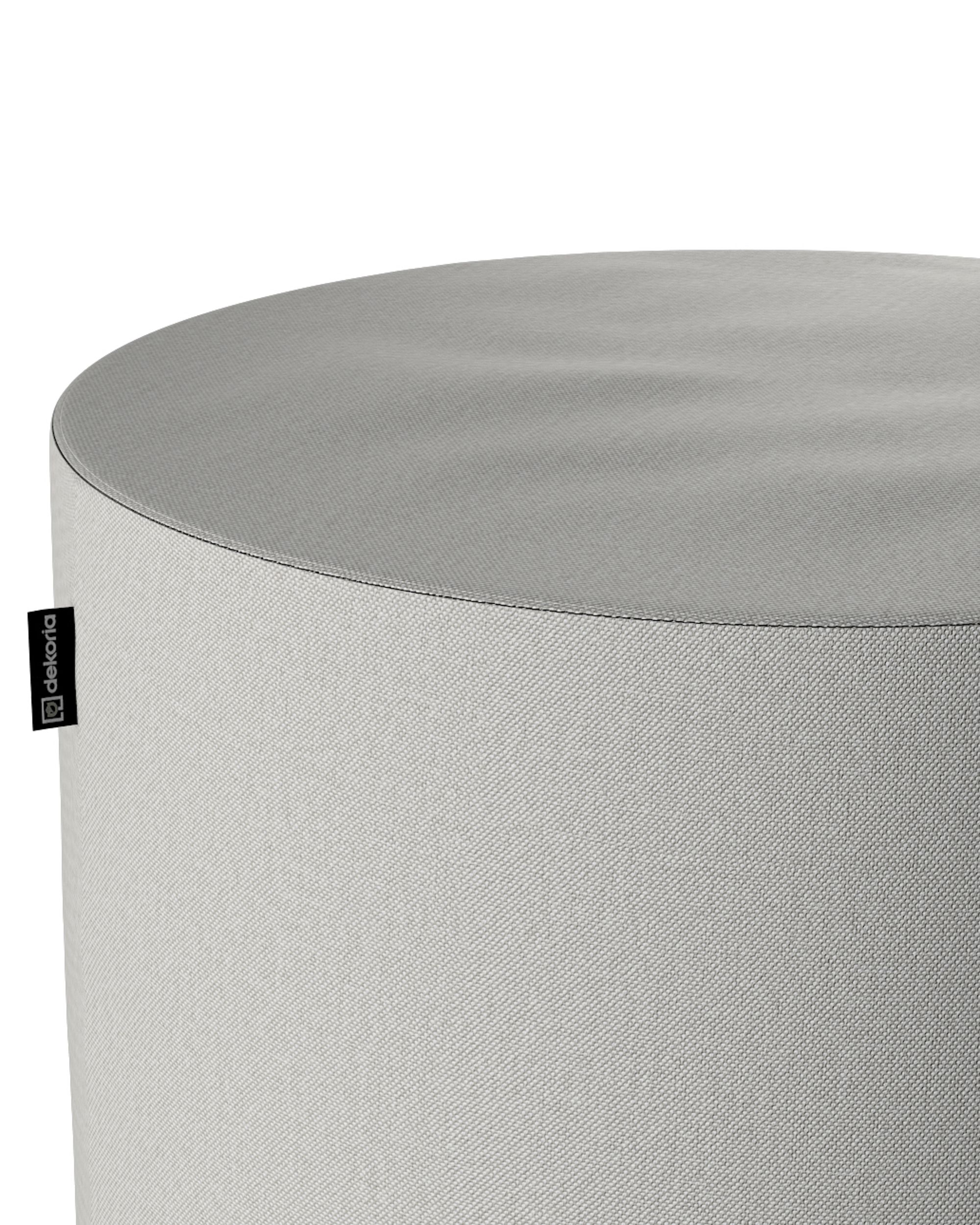 Pouf  Bobby couleur gris tissu tresse (hover)